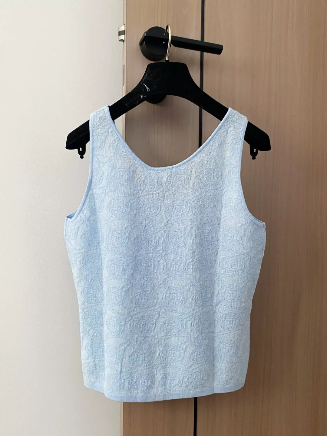 C 25 Rose Pattern Vest(BLUE PINK WHITE)