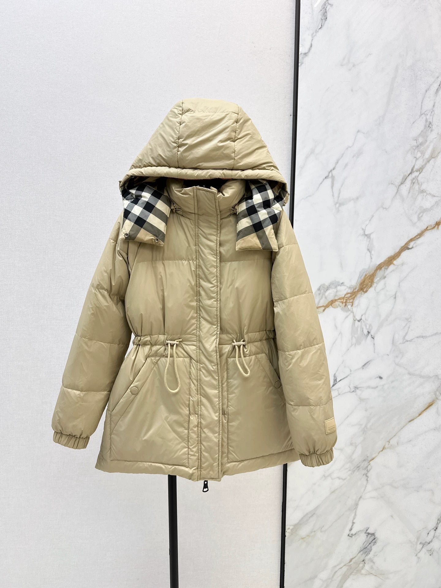 Bru 25fw Plaid double-faced down jacket