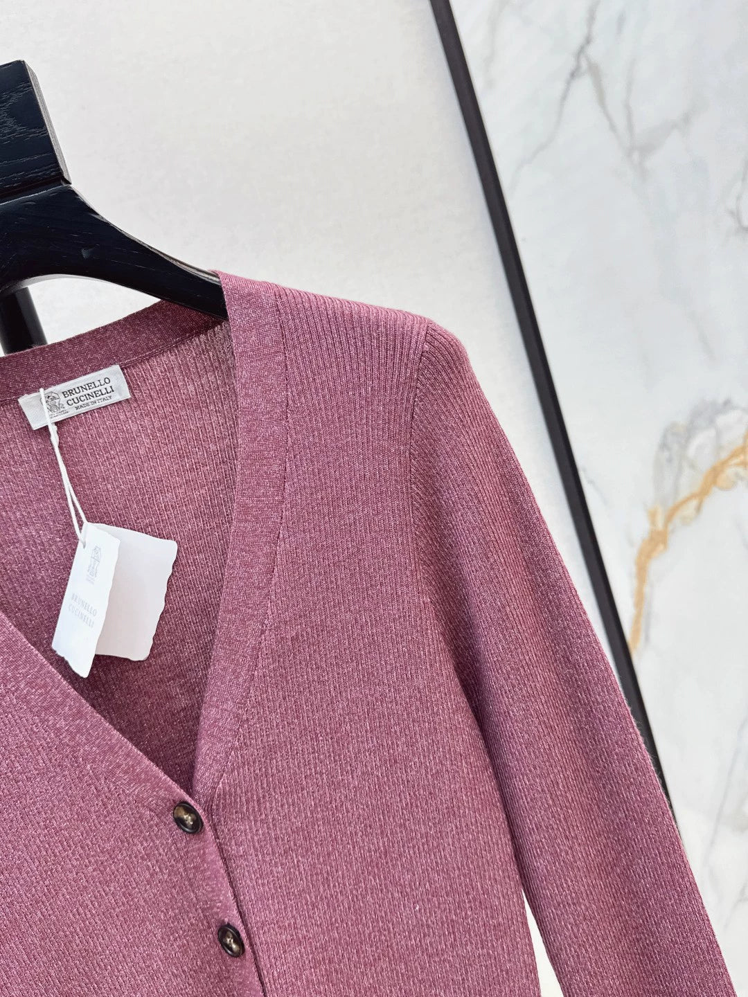 BRU 25Ss Autumn/Winter New Elegant Half-Turtleneck V-Neck Cardigan