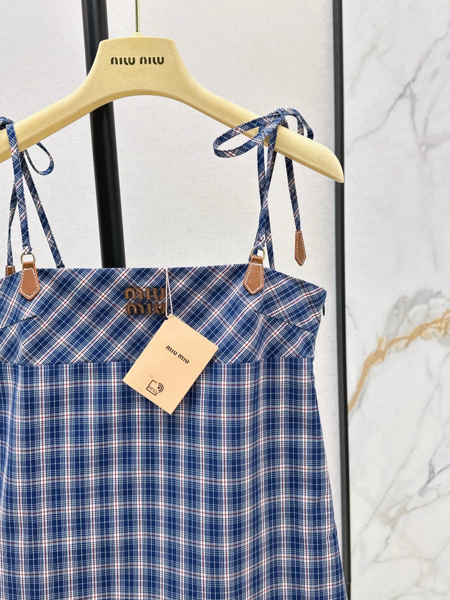 M 25 Spring/Summer New Plaid Suspender Dress