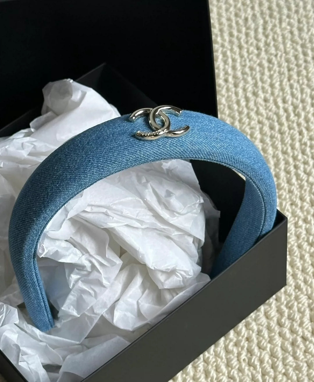 C 25 Wide denim headband
