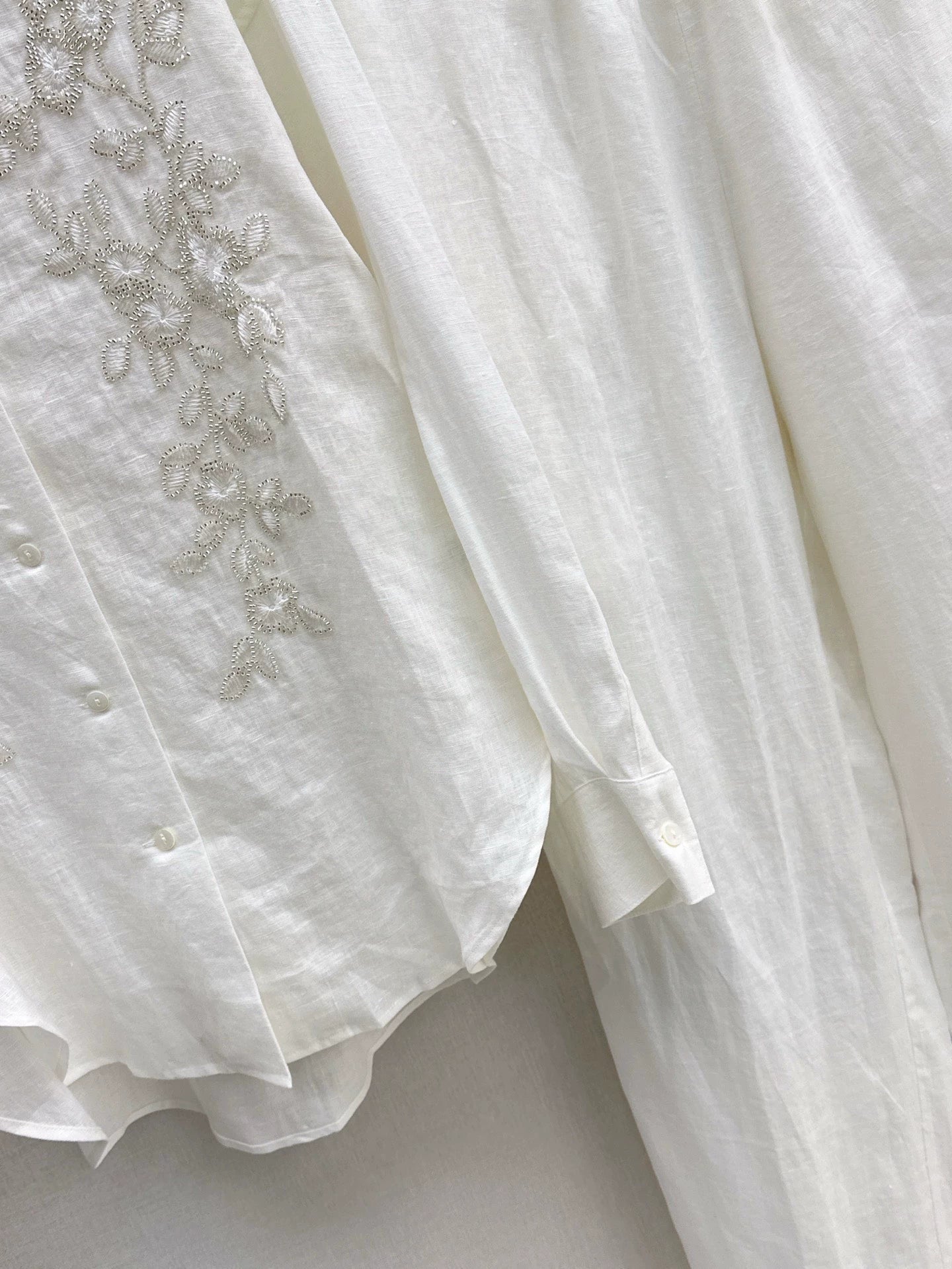 LOR 25 Spring/Summer New Summer Suit Cubic Beaded Shirt + Straight Pants