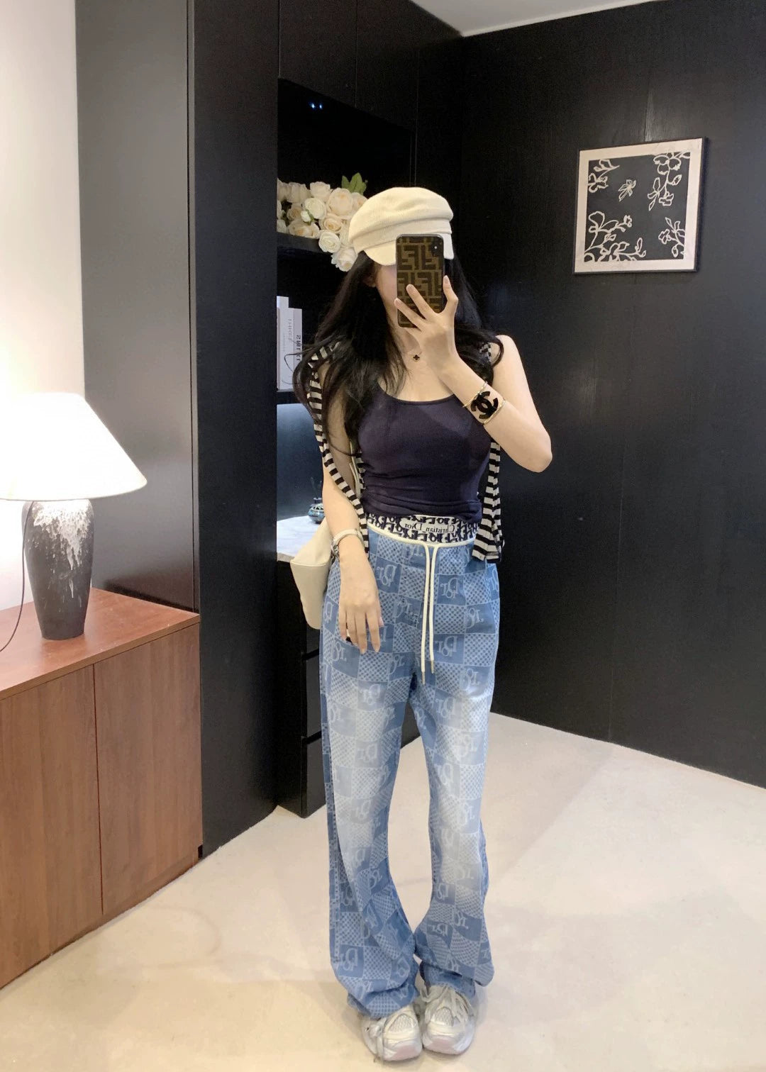 D 25 New Elastic Webbing Tencel Jeans