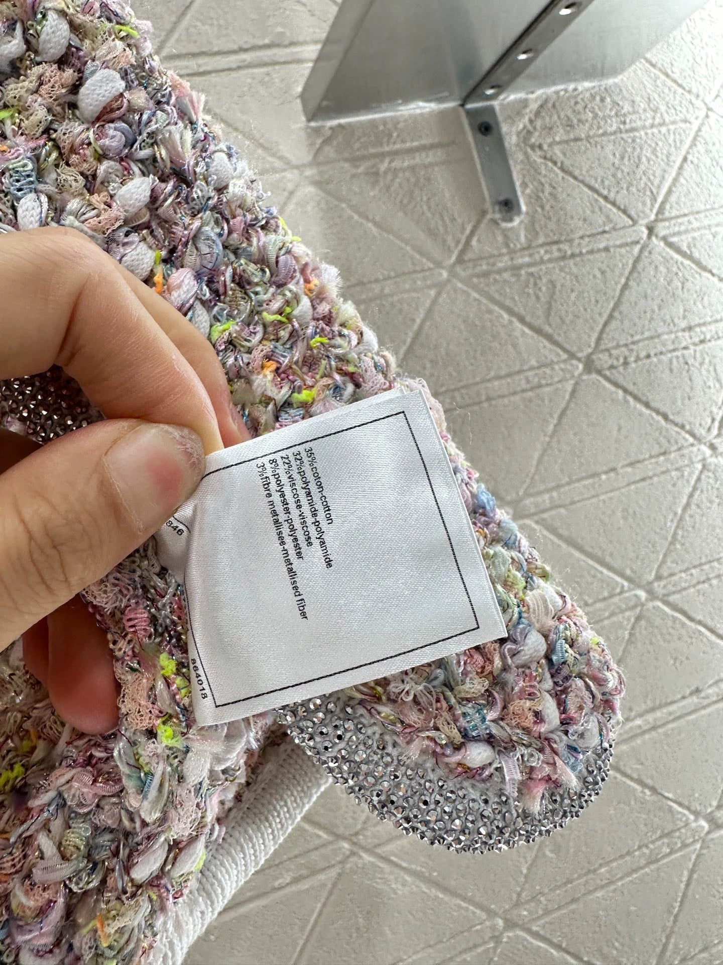 C 25 Knitted tweed cardigan and skirt set