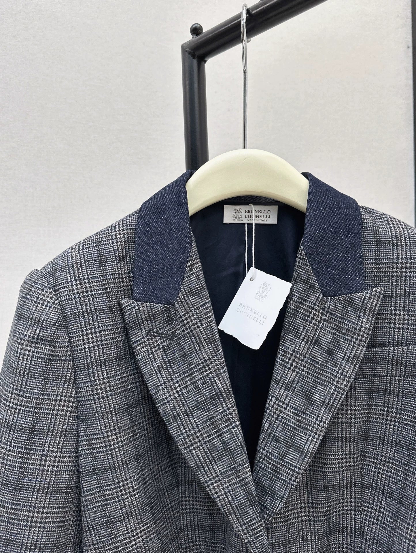 Bru 25 Blue plaid blazer