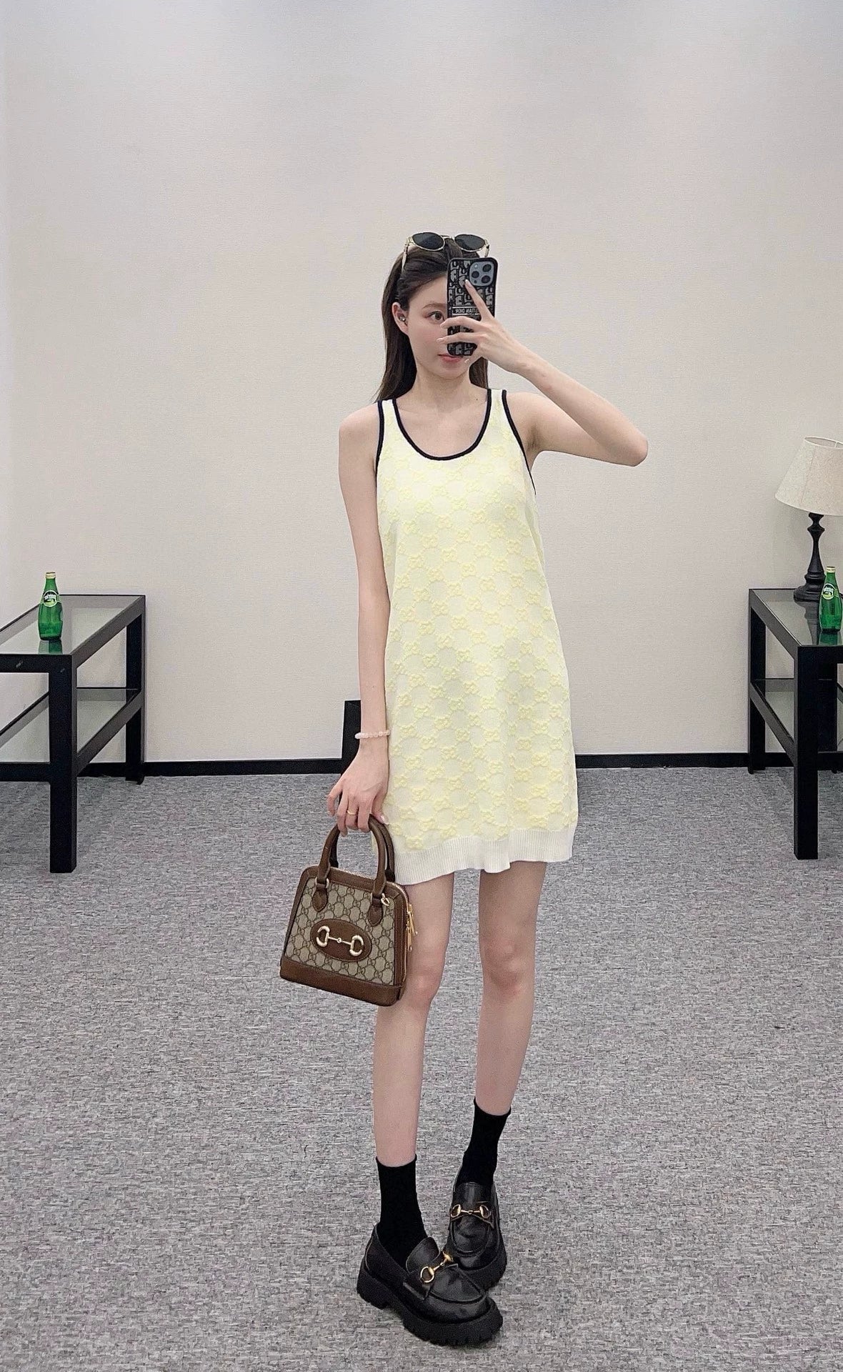 G 25 Jacquard Knit Tank Dress