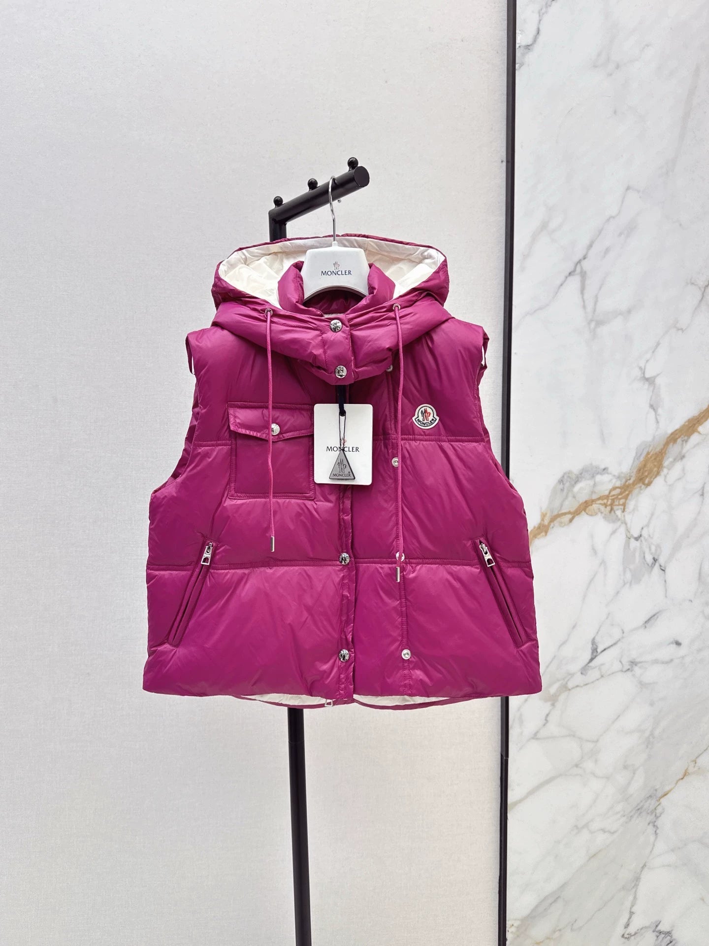 Mon 25 Detachable hooded stand-up collar down vest