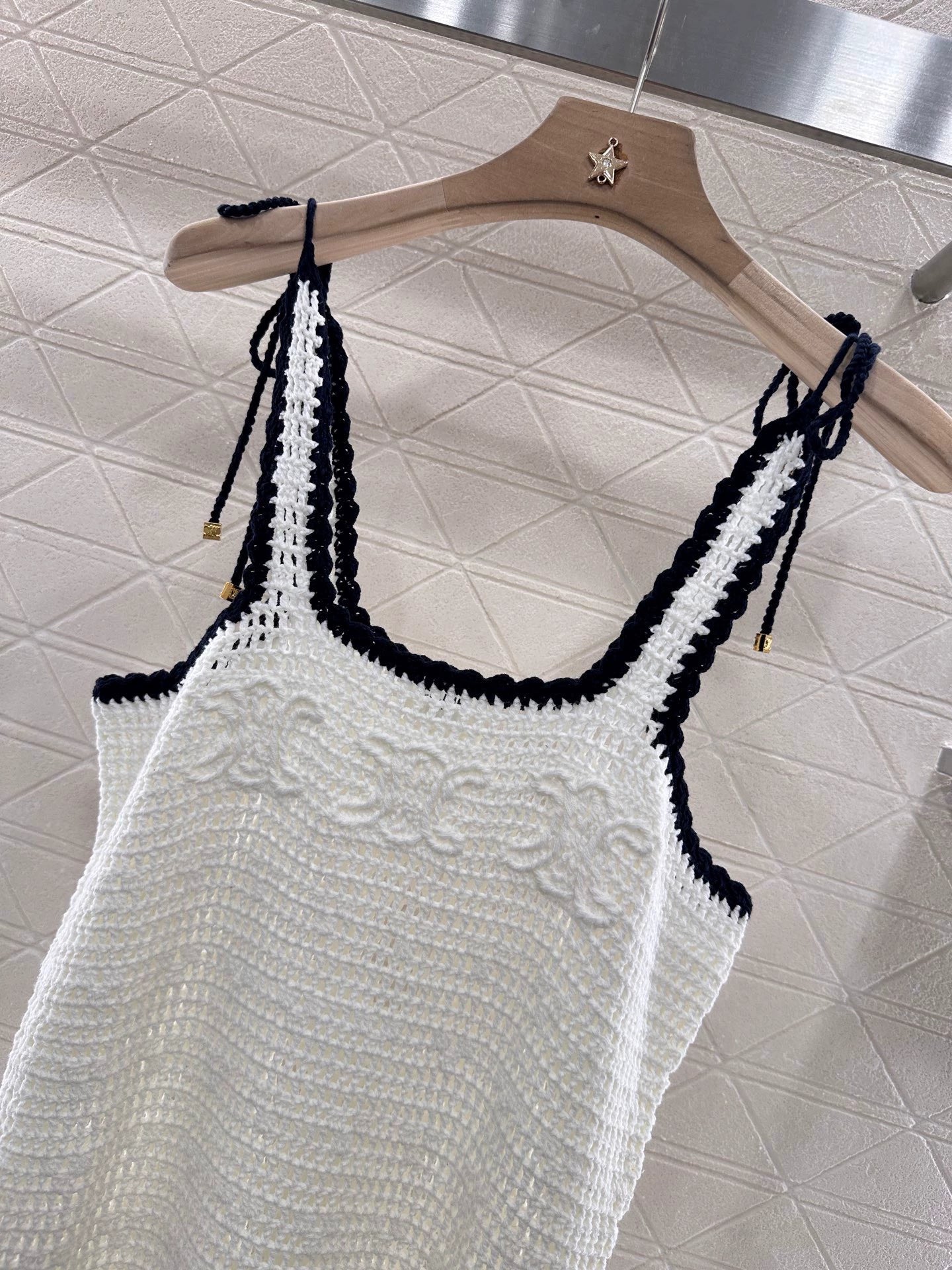 CE 25 Hand-crocheted knitted vest dress