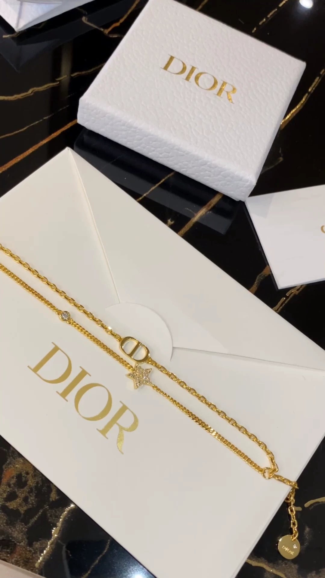 D 25 Gold Star Double Bracelet