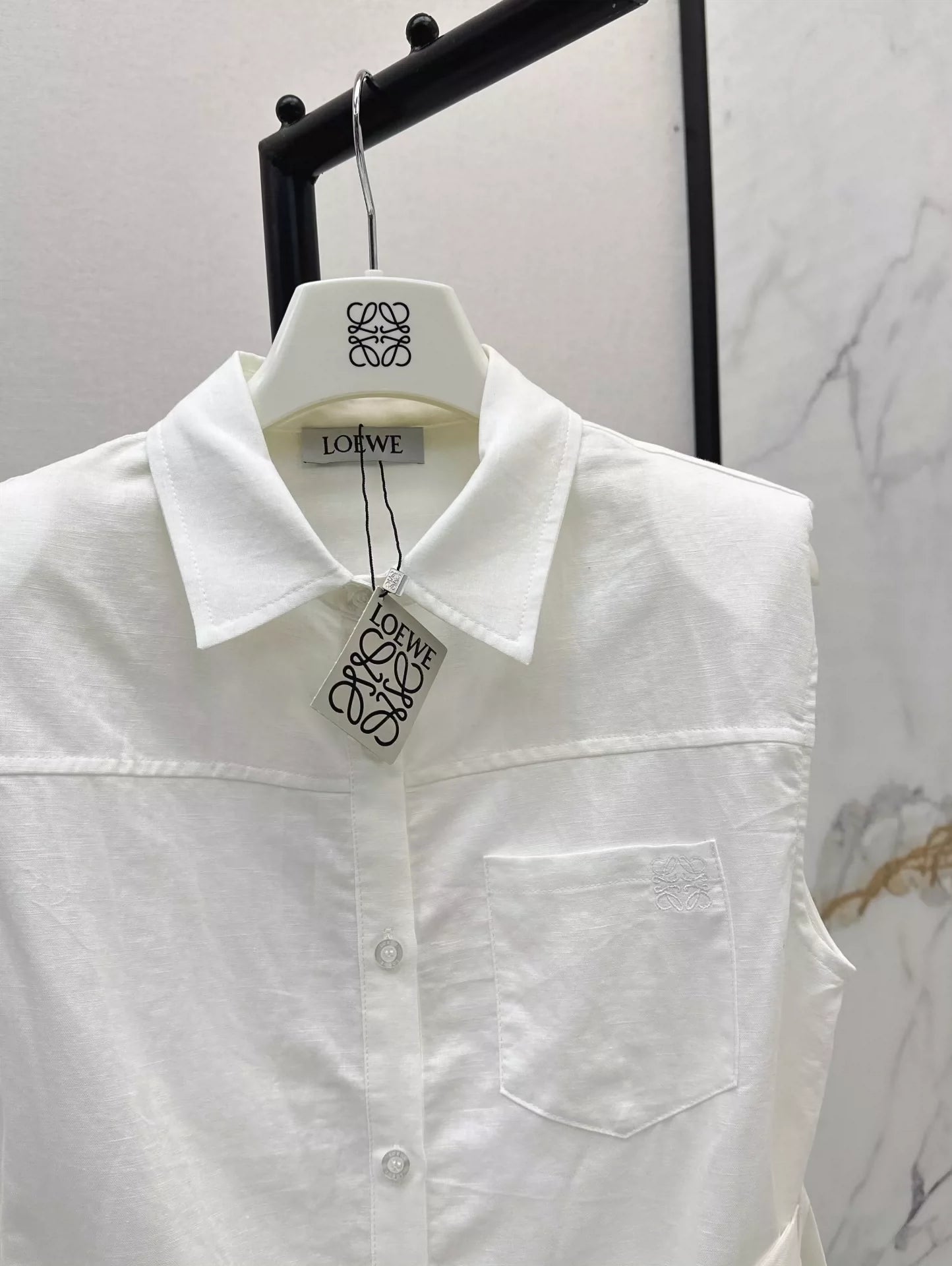 LO 25 spring and summer new dopamine color cotton linen tie waist sleeveless shirt