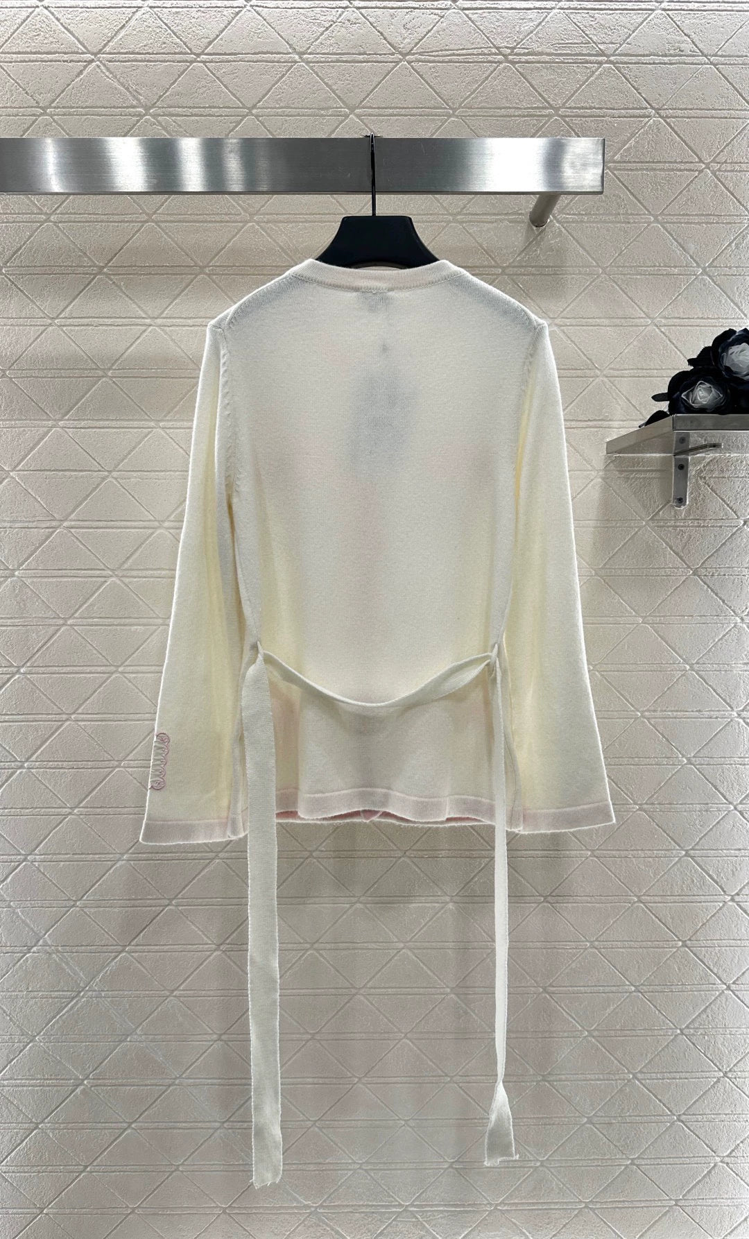 C 25fw Belted Knit Cardigan(Black/pink)