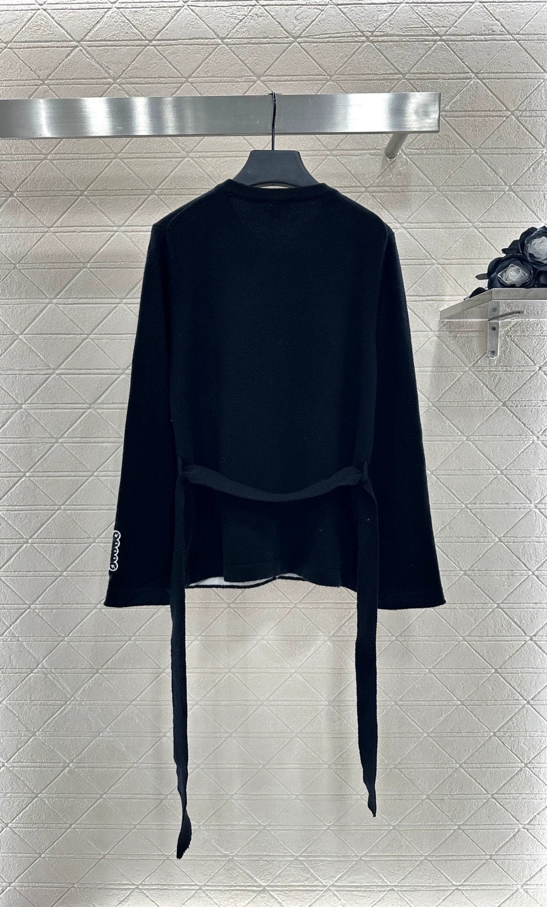 C 25fw Belted Knit Cardigan(Black/pink)