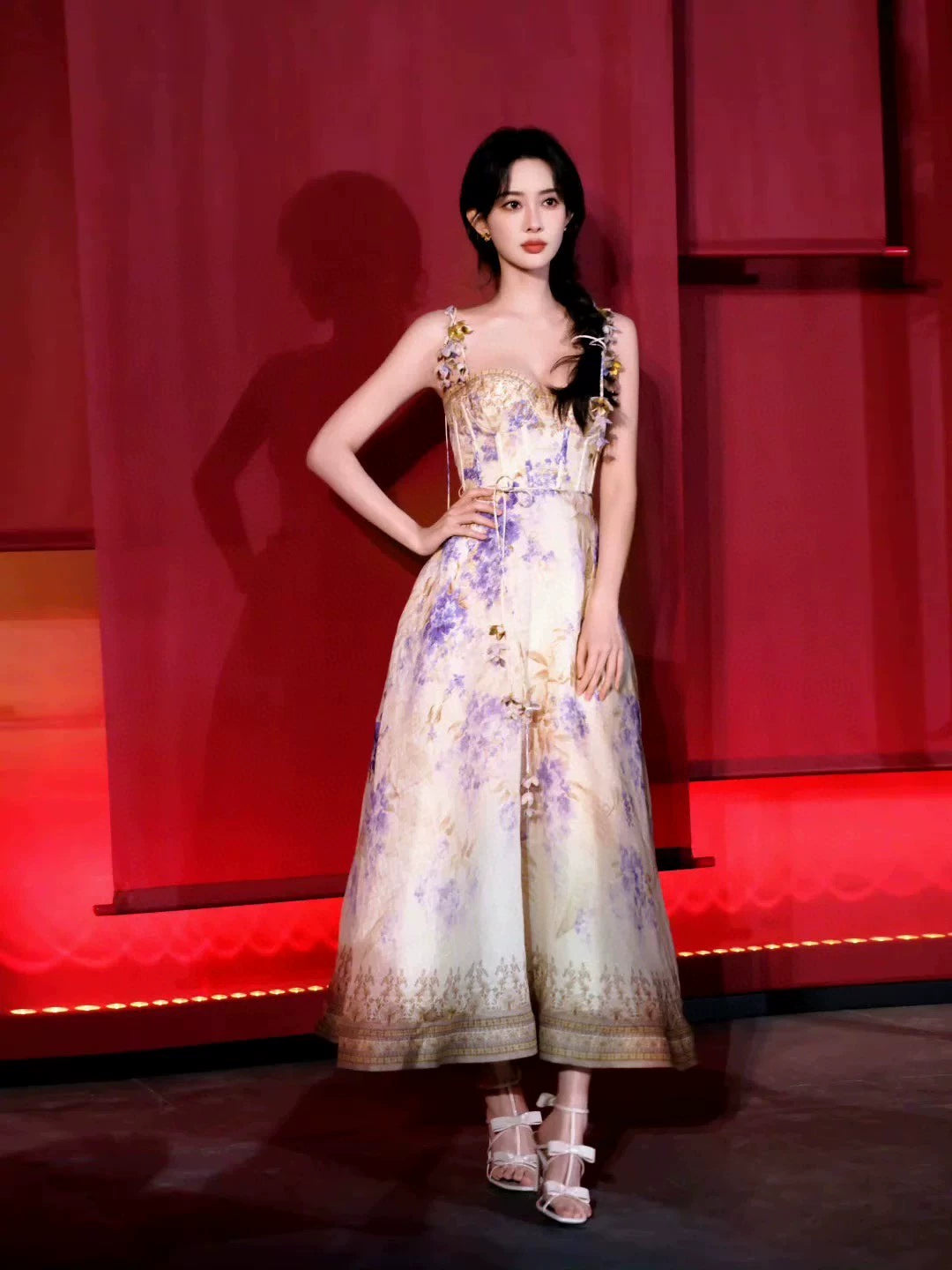 Z 25 New Flower Cluster Printed Halter Dresses