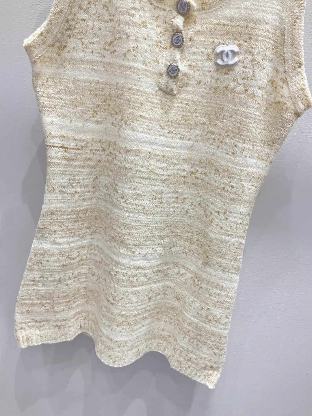 C 25 New gradient-colored dyed yarn vest dress