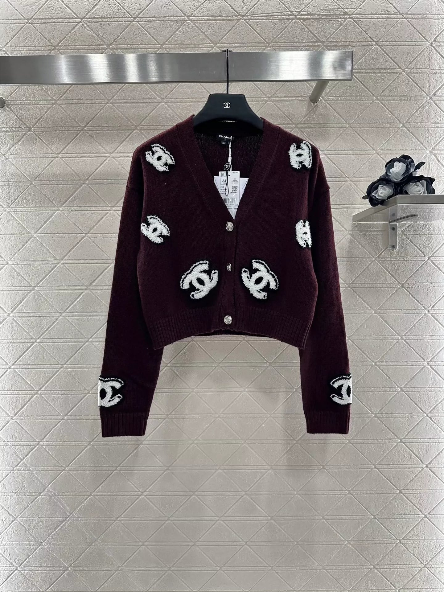 C 25 Fashion logo knitted cardigan