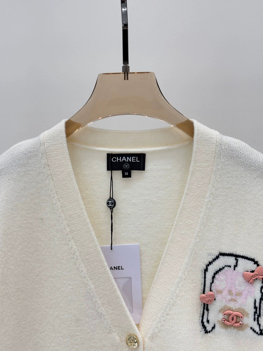 C 25 Spring/Summer New Style Girls Logo Casual Knit Cardigan