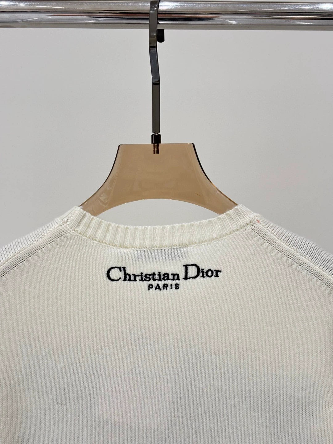D 25 Spring and Summer New Round Neck Letters Floral Logo Embroidery Knitted Long Sleeves