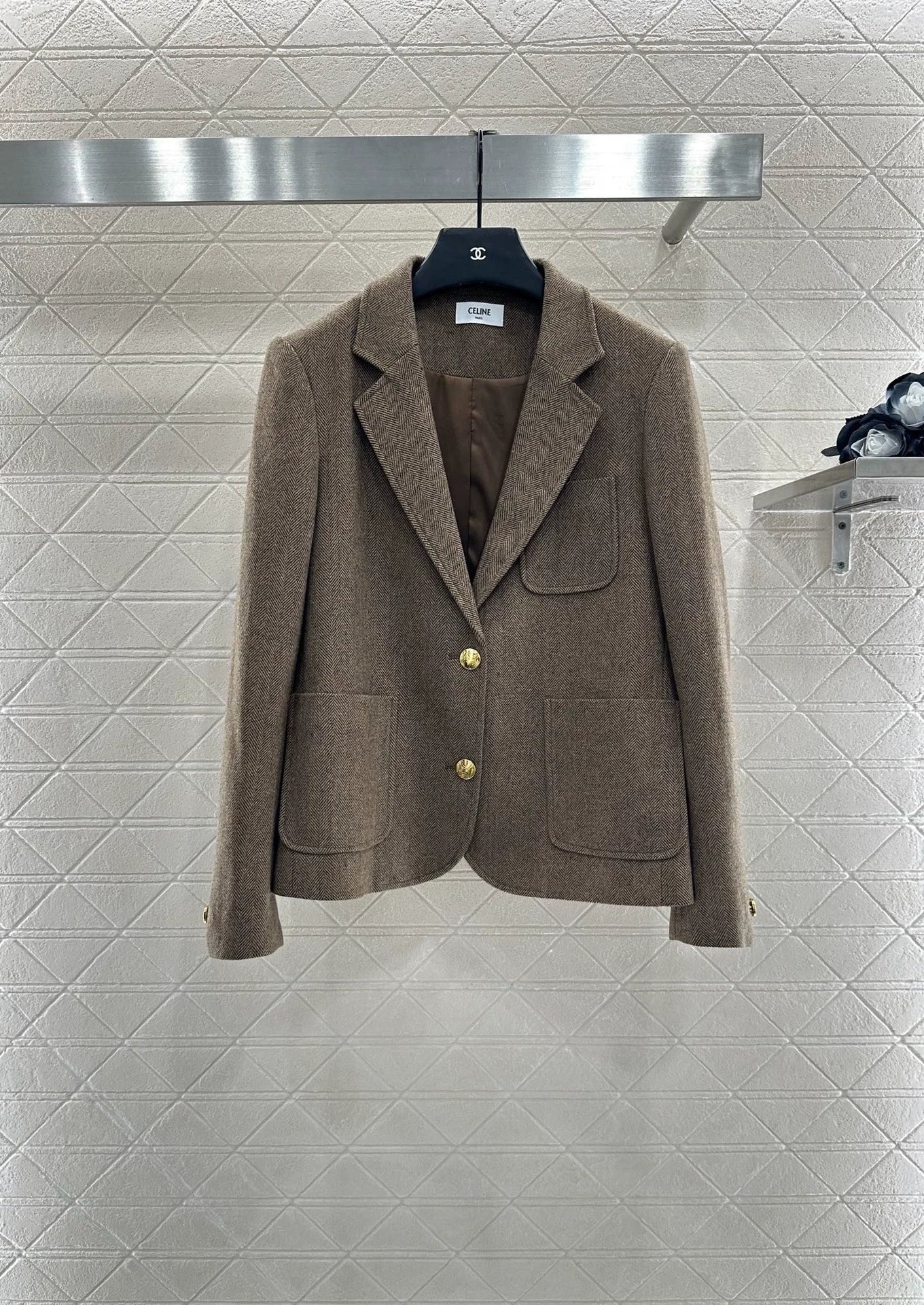 Ce 25 Blazer and midi pleated skirt set