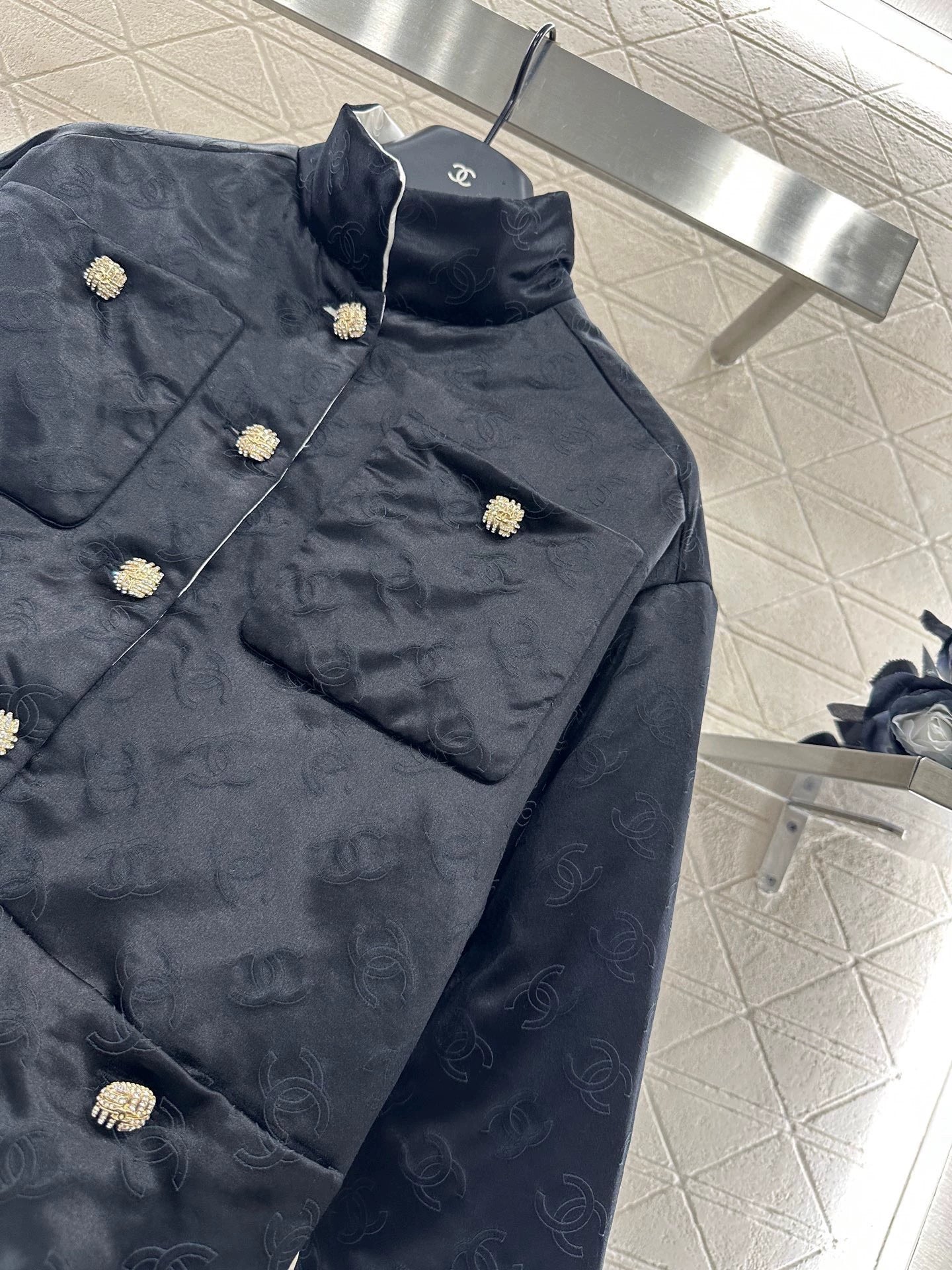 C 25 Jacquard silk cotton jacket