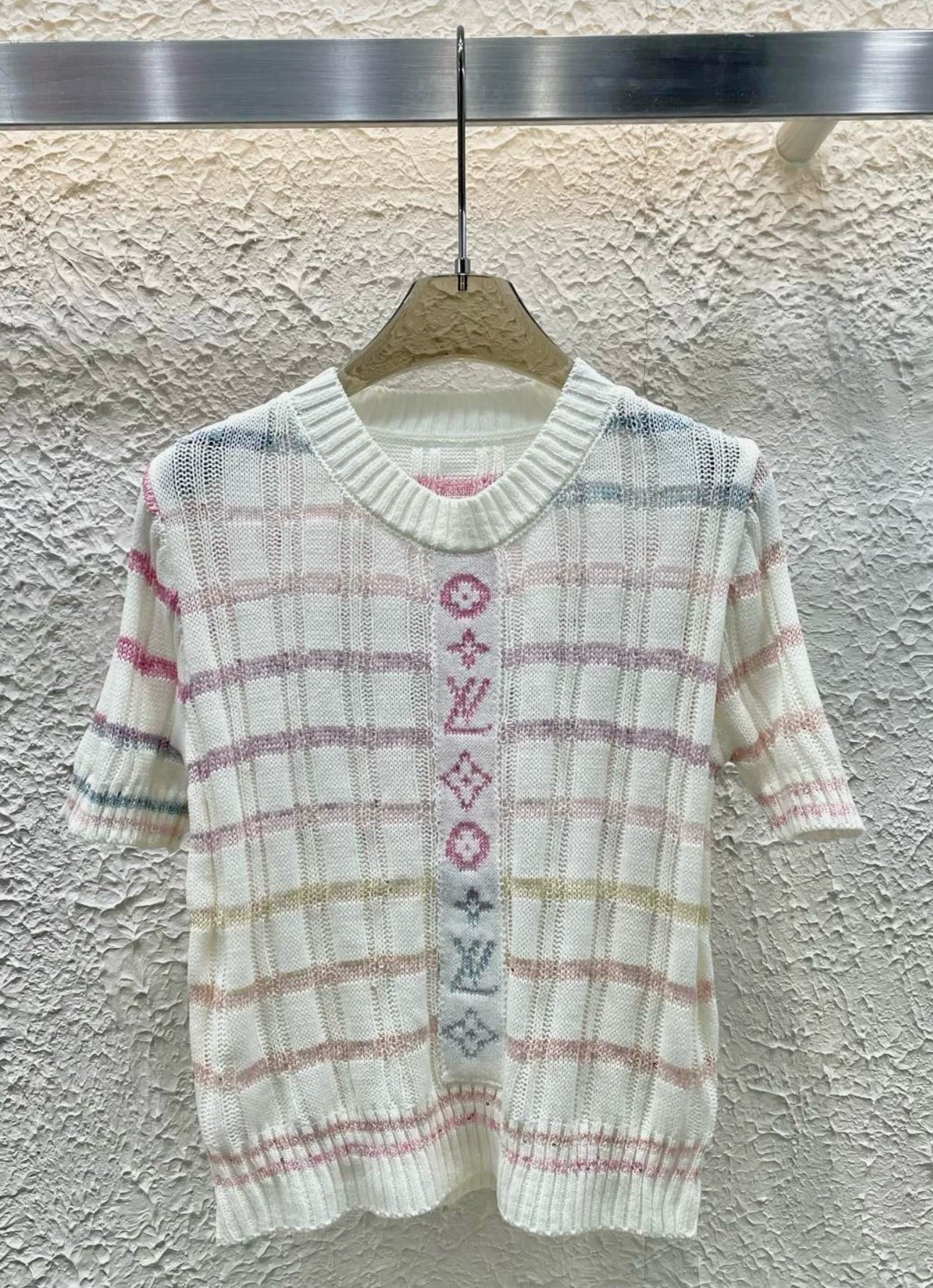 L 25 Early Spring New Knitted Short Sleeves