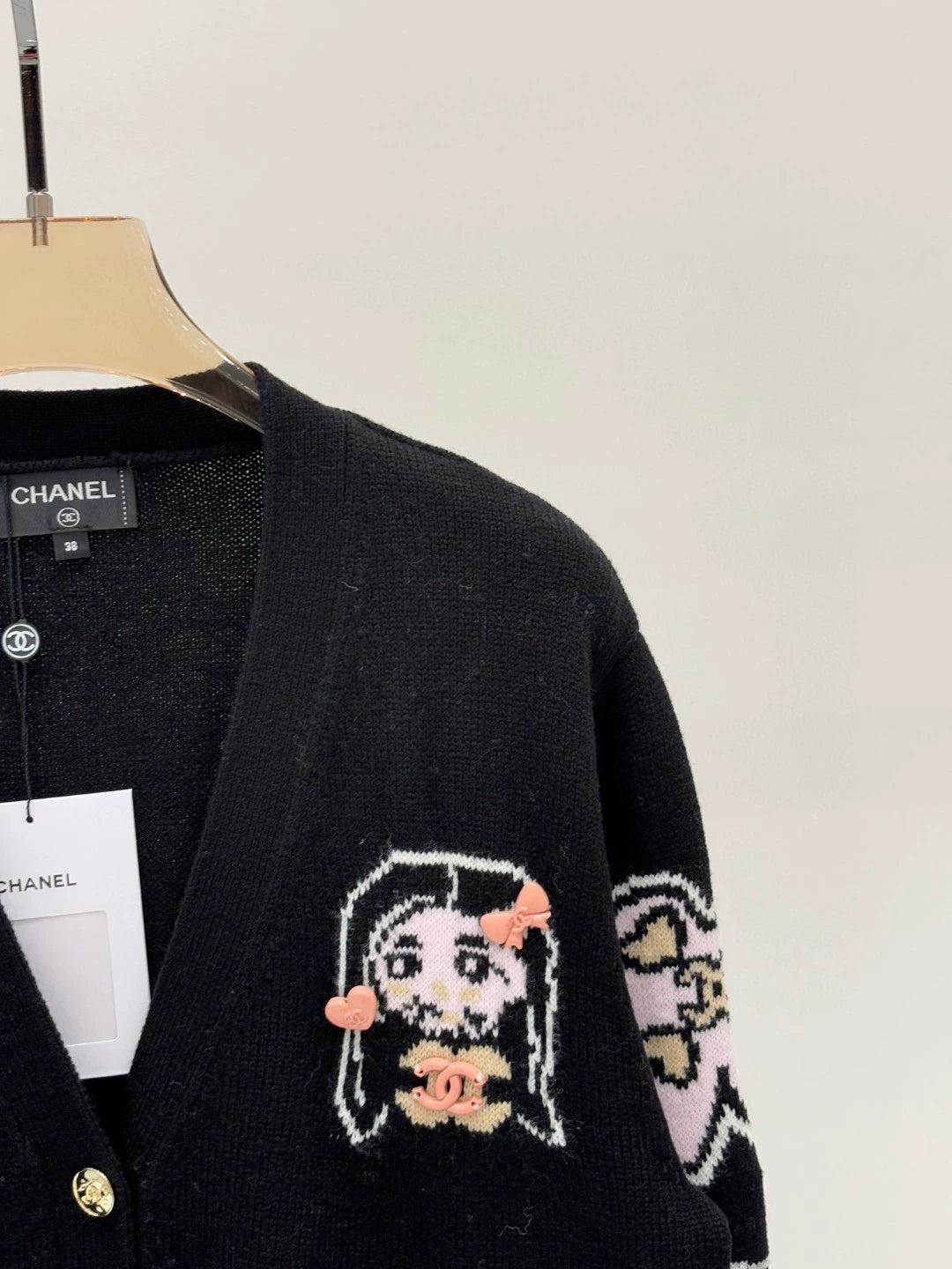 C 25 Spring/Summer New Style Girls Logo Casual Knit Cardigan