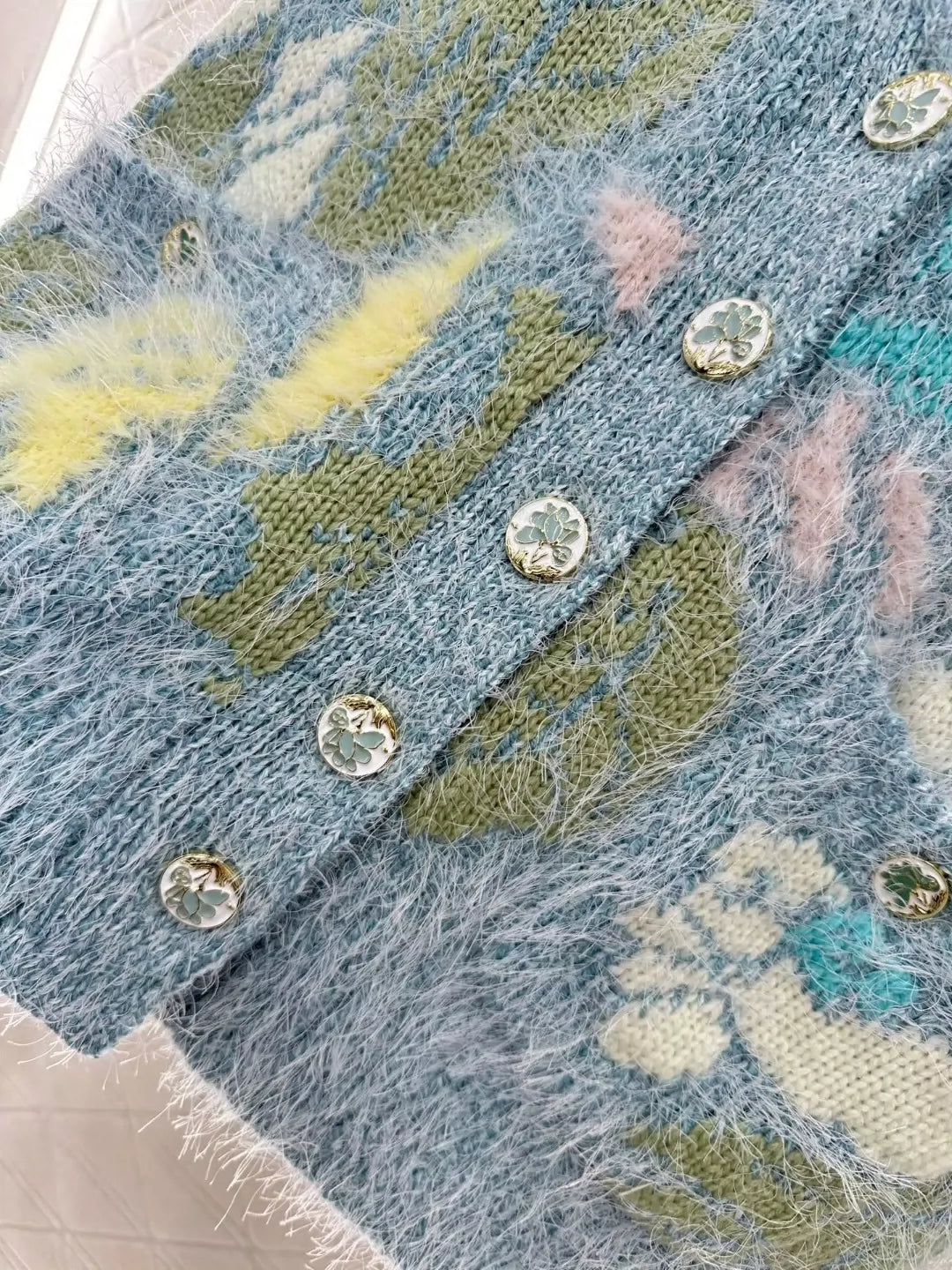 C 25 Mohair cardigan and skirt set