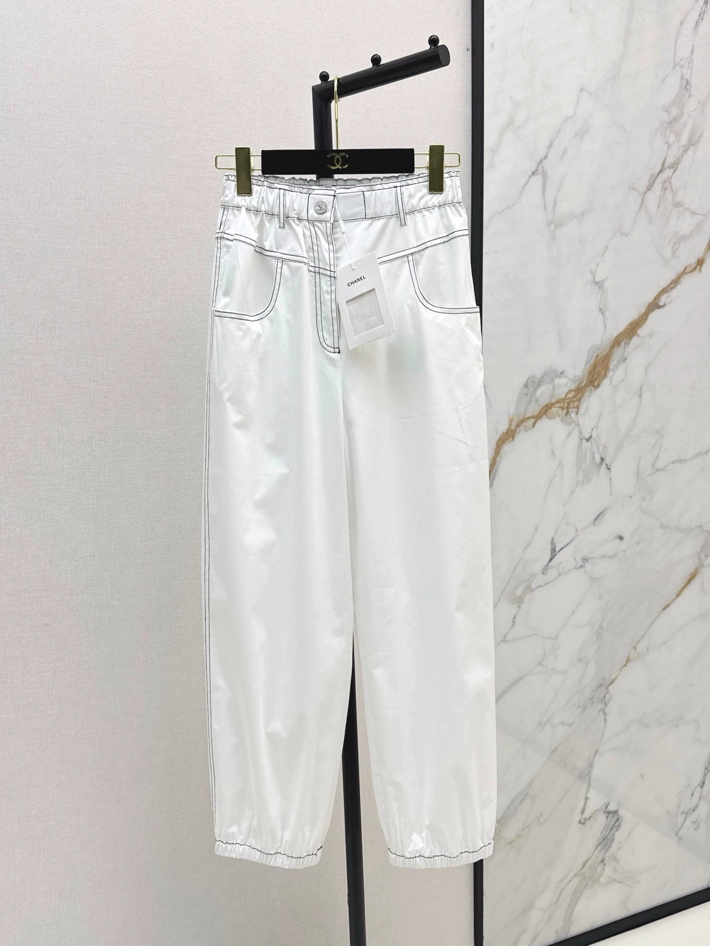 c 25 Spring/Summer New High Waisted Drawstring Trousers