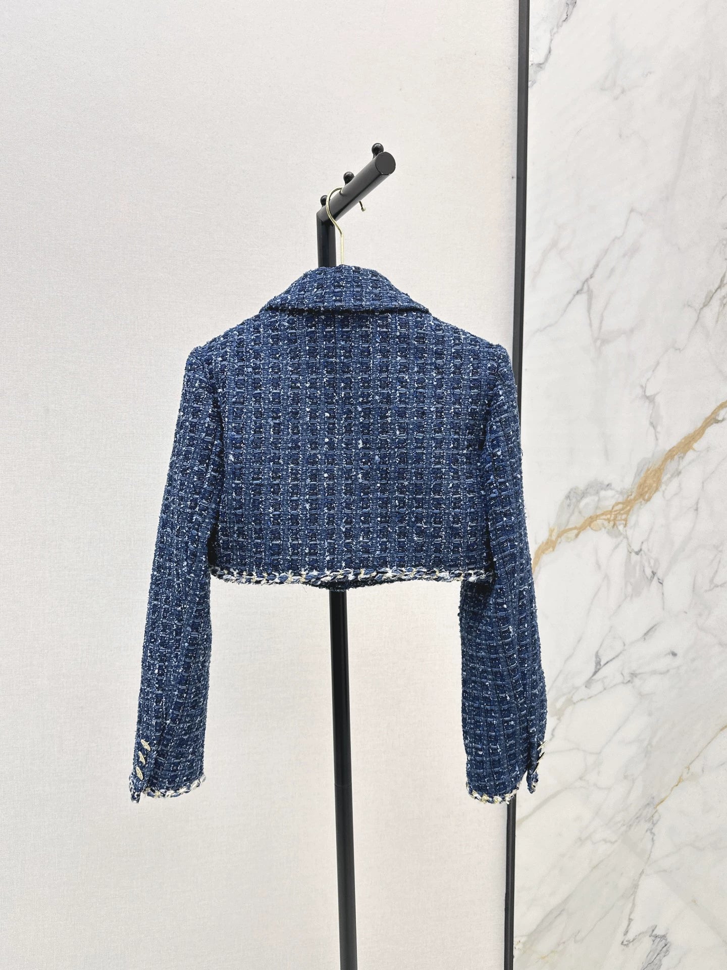 C 25 Model's Sapphire Blue Tweed Short Jacket