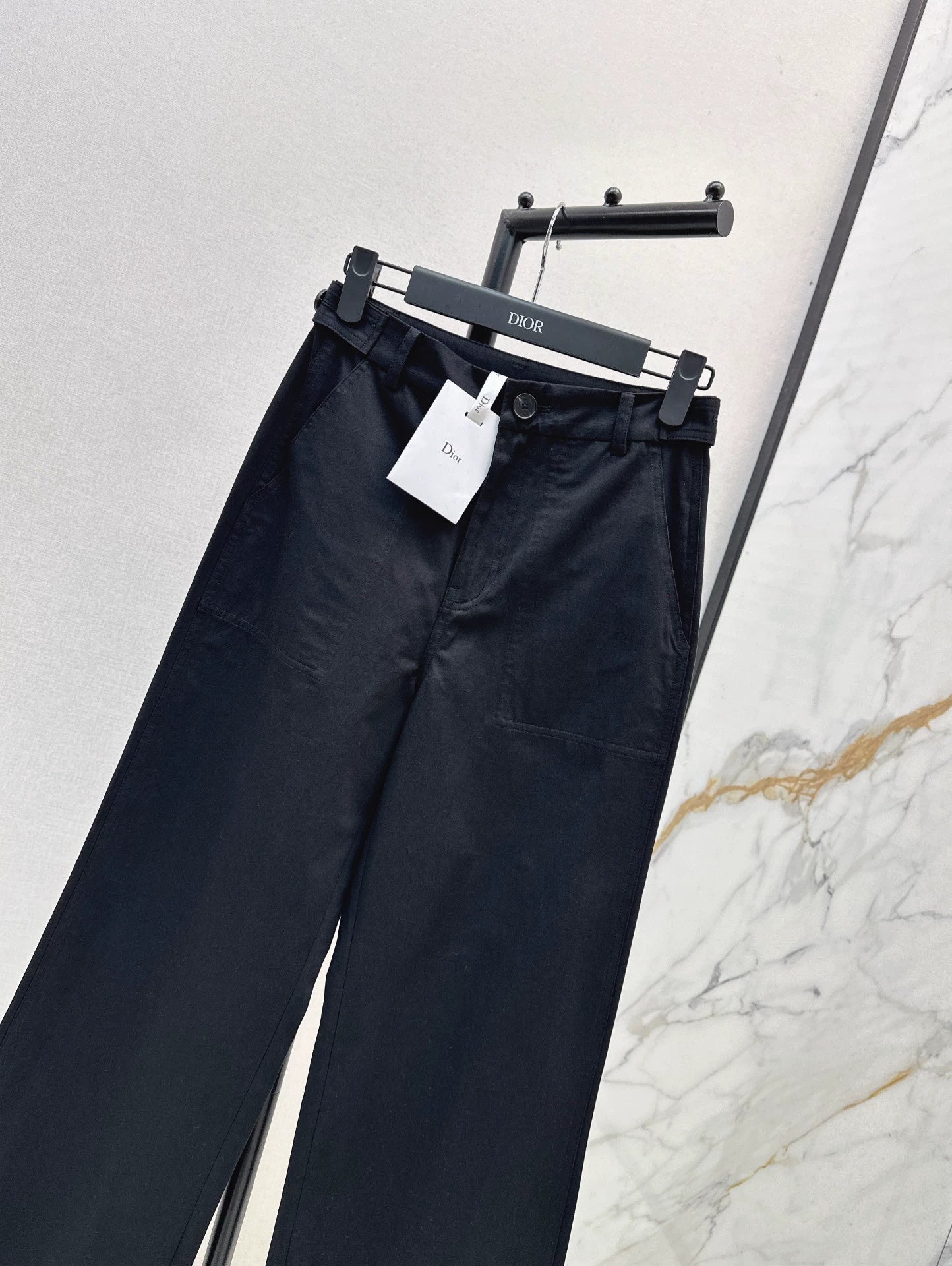 D 25Ss Early Fall New Elastic Waist Straight-Leg Pants