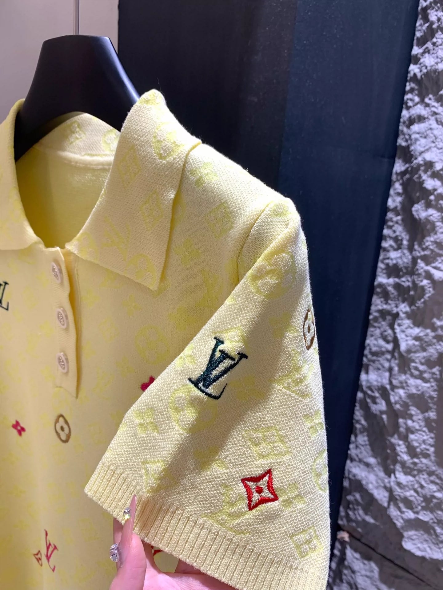 L 25 Lapel short-sleeved jersey