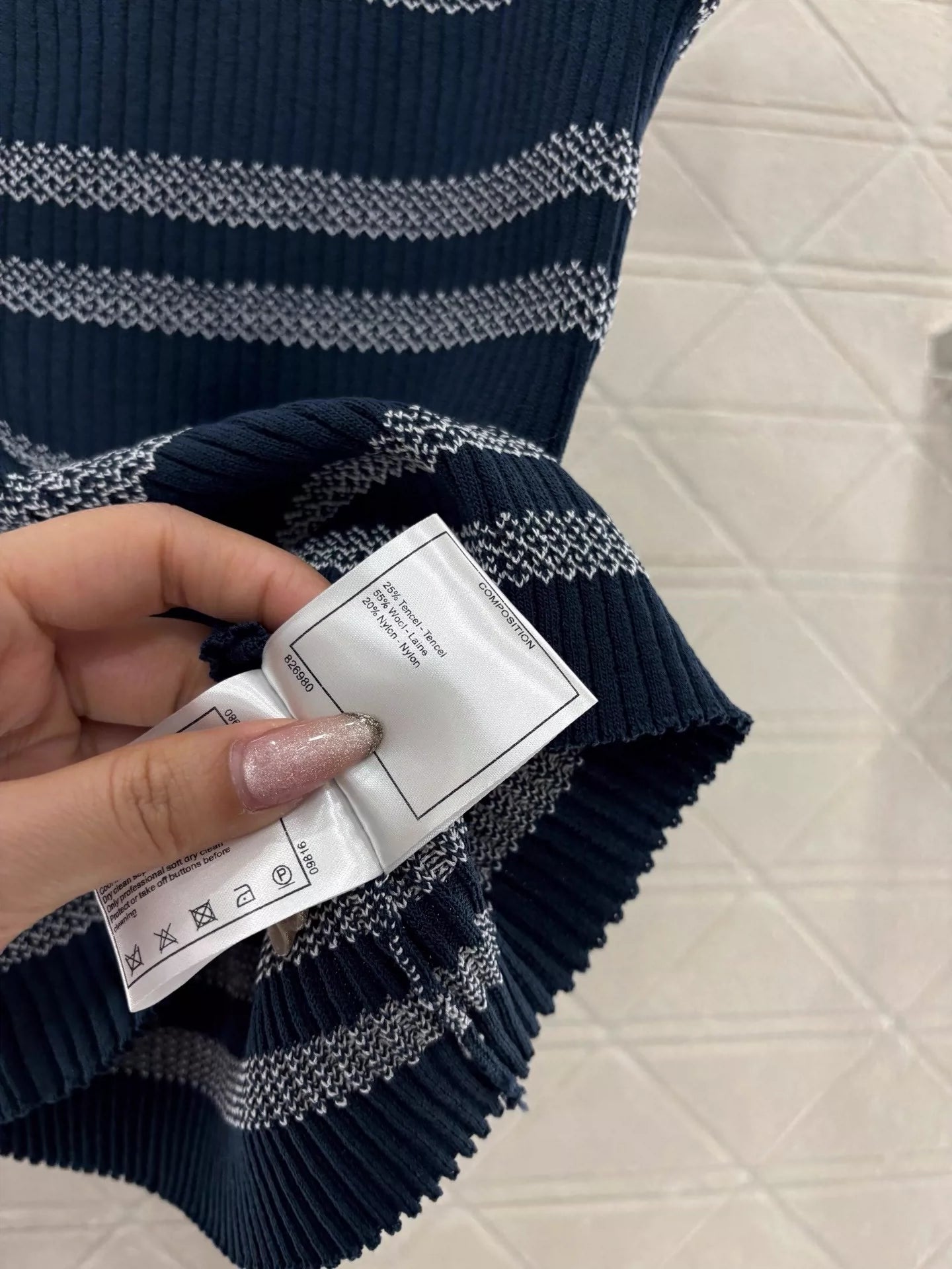 C 25 spring and summer new Striped knitted undershirt