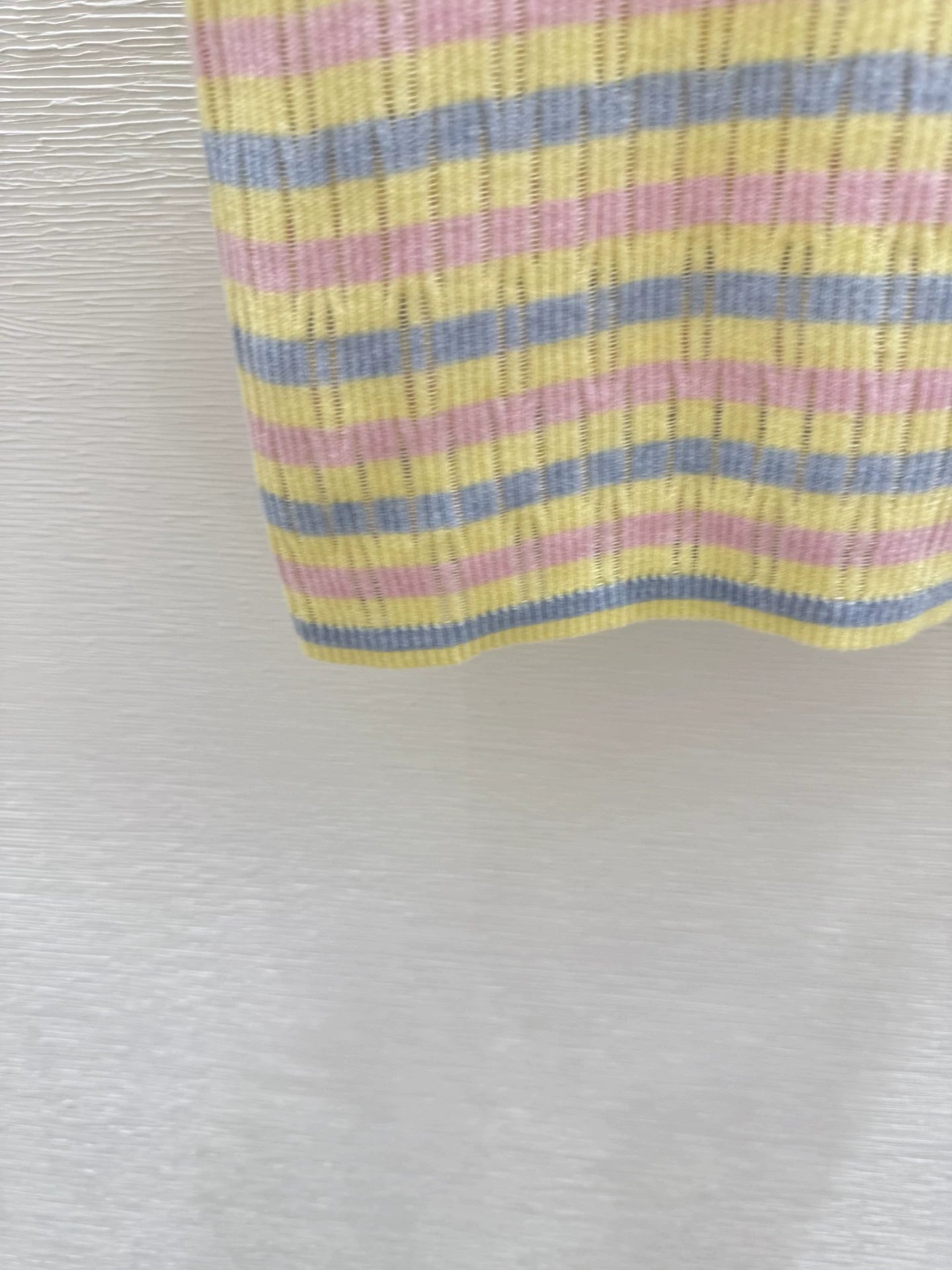 C 25 new color clashing striped round neck short sleeve knitting