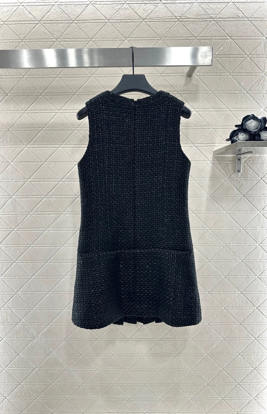 C 25 Pleated Skirt Hem Tank Dress