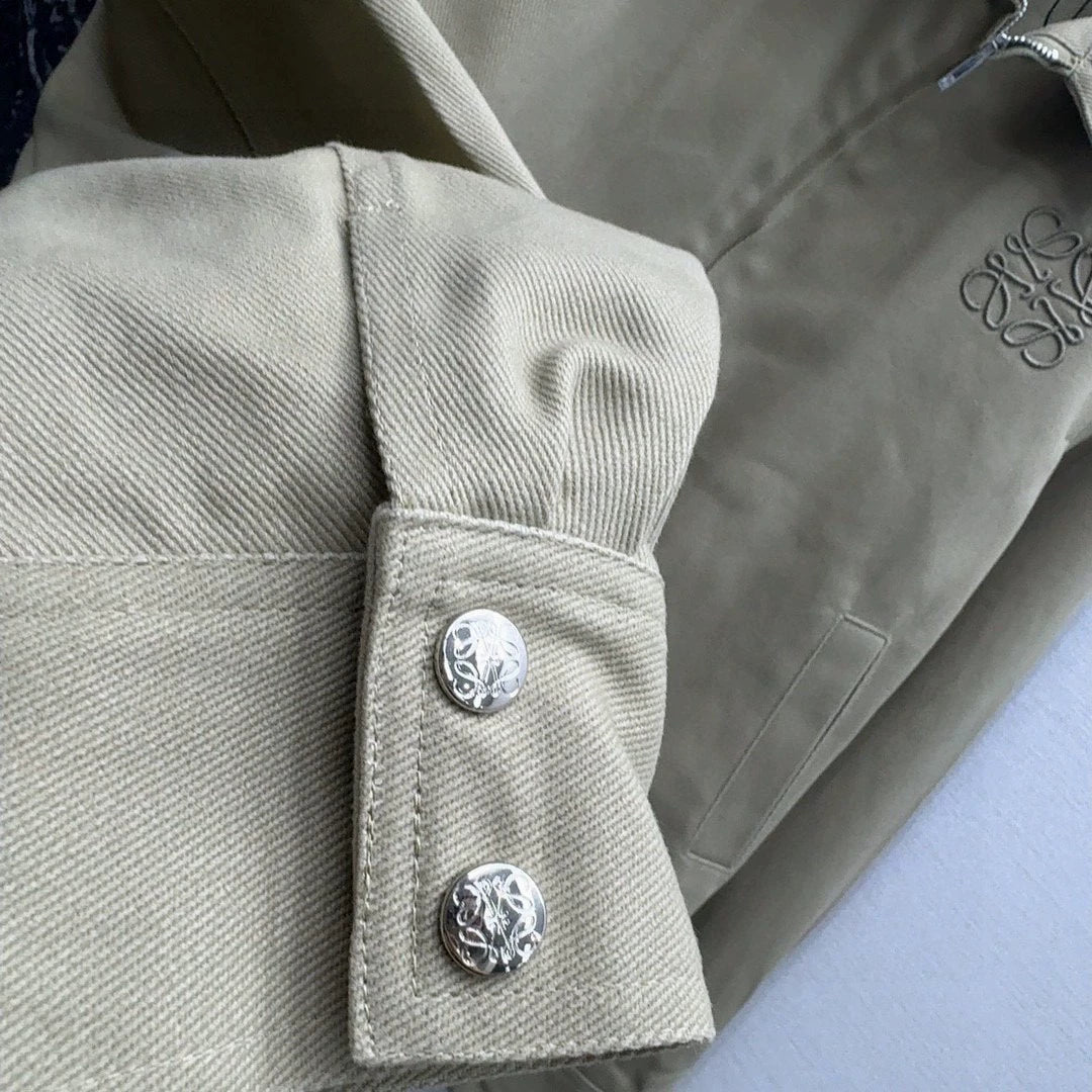 LO 25 Popular denim suit with embroidered letters