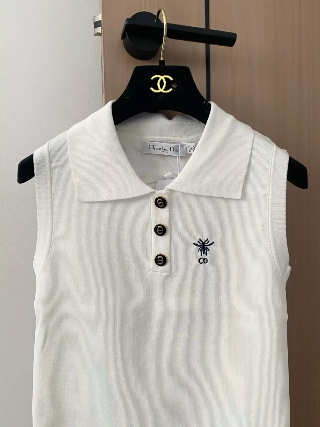 D 25 new lapel short-sleeved undershirt(white navy)