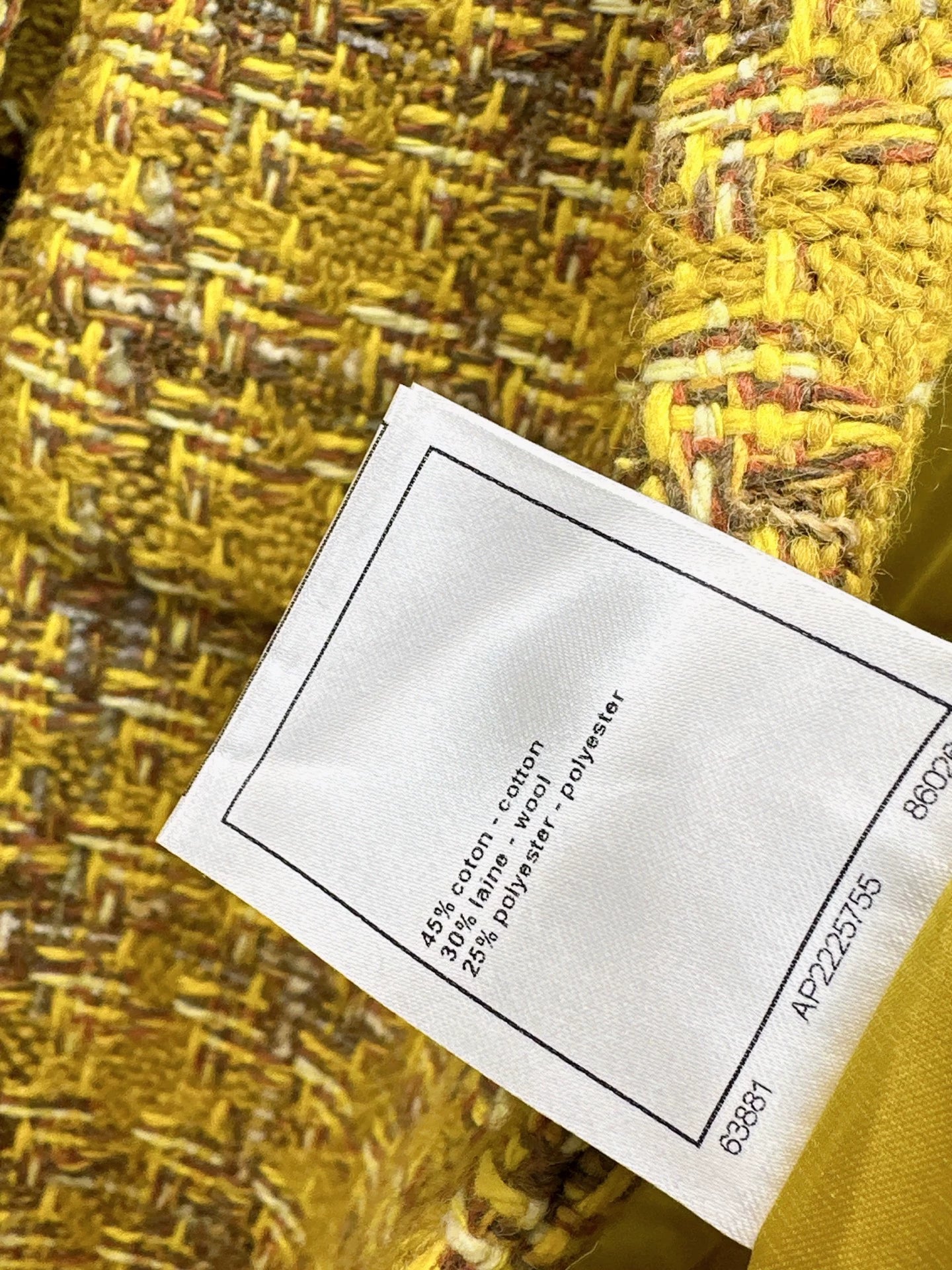 C 25 Yellow tweed skirt + jacket suit