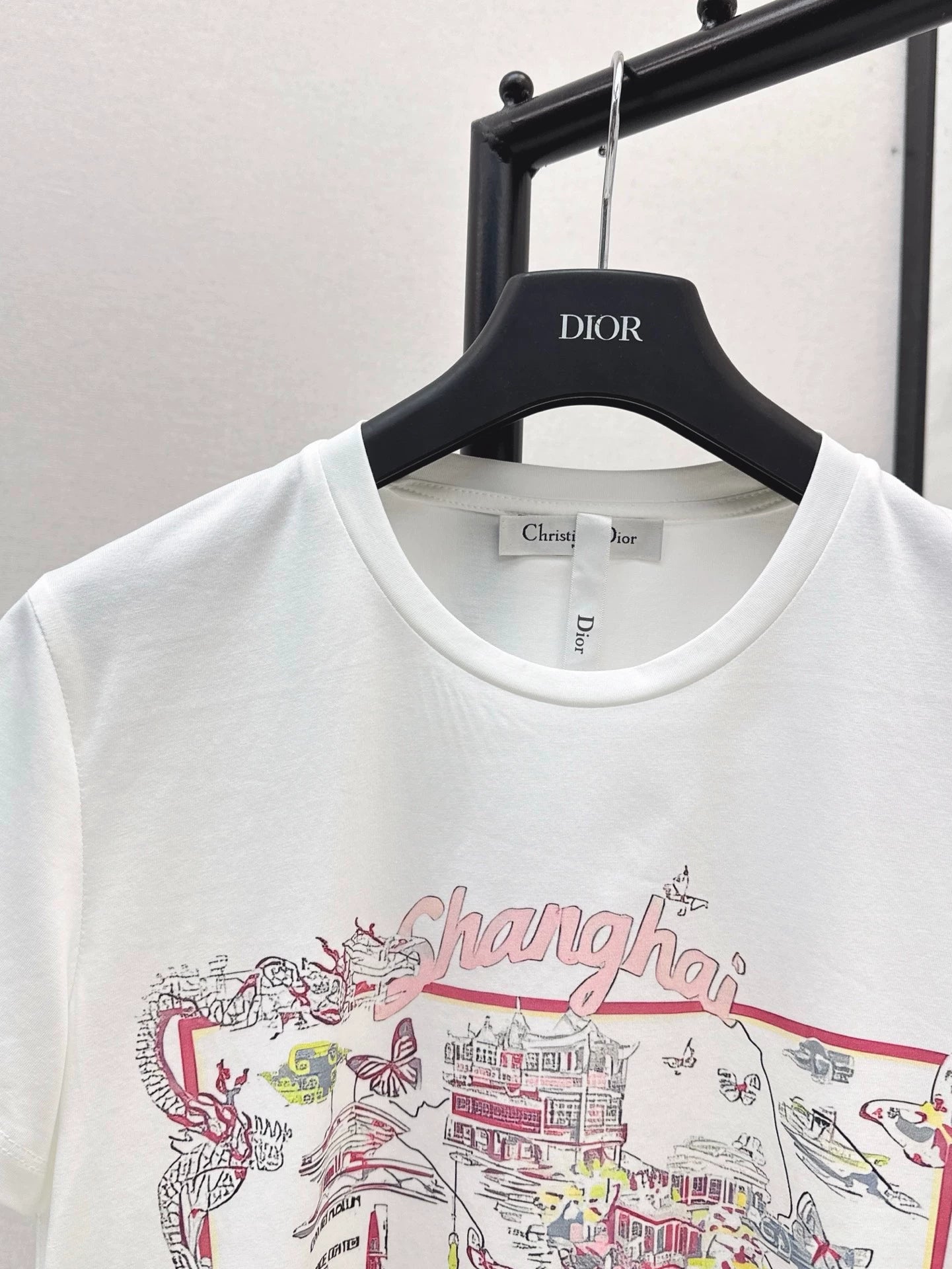 D 25 New Loose Shanghai City Painting Short Sleeve