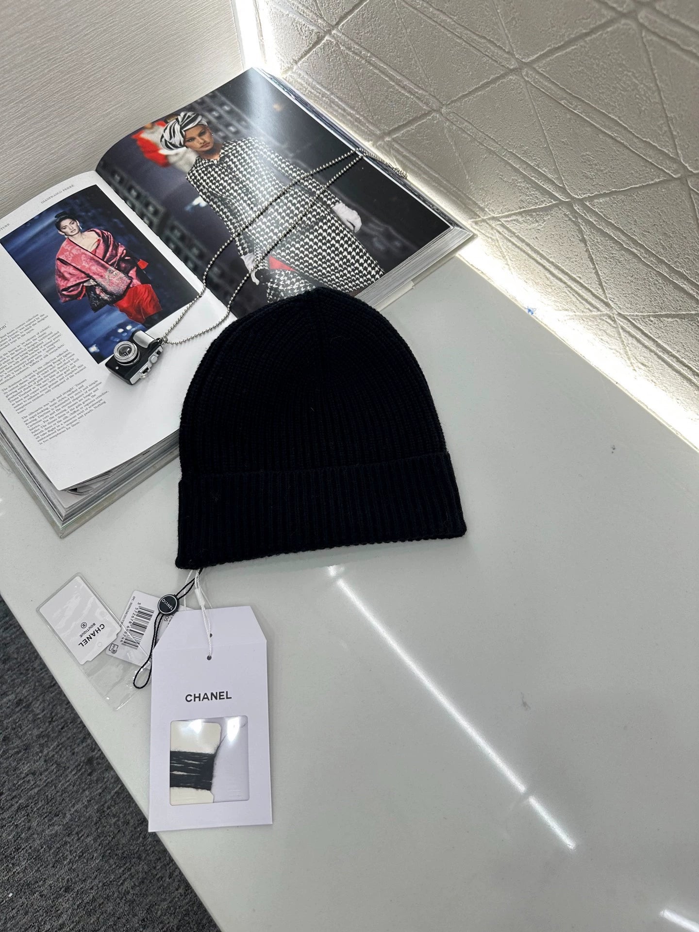 C 25 Logo Cashmere Knit Beanie