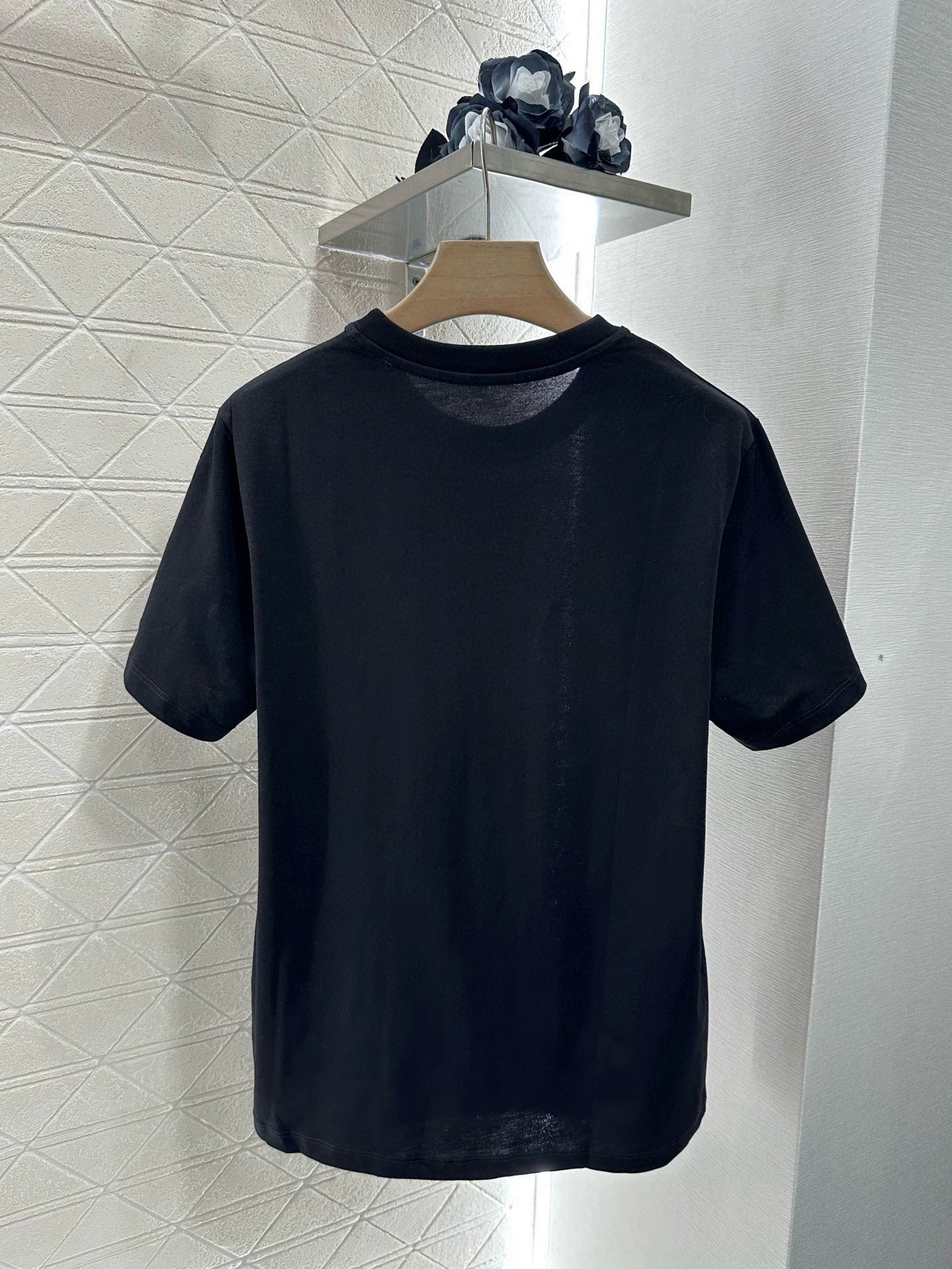 C 25 Round neck embroidered letters short sleeve T-shirt