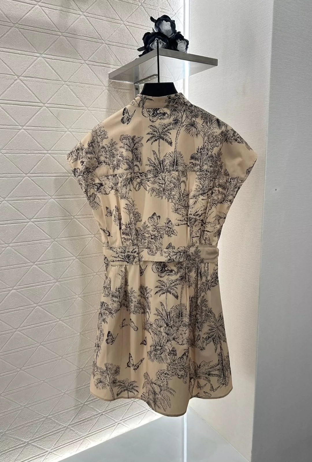 D 25 French retro short-sleeved shirt dress