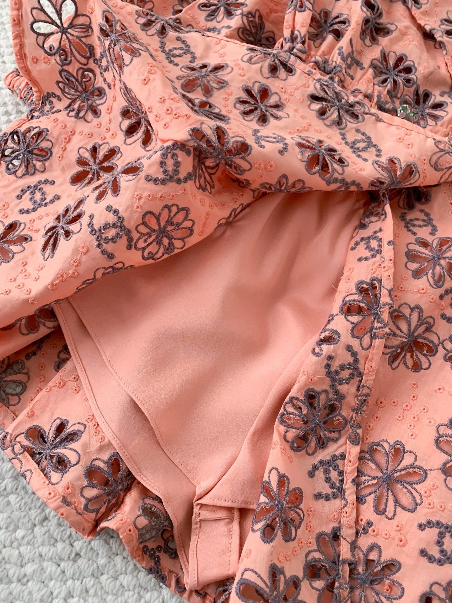 C 25 Cutout Embroidery Daisy Dress