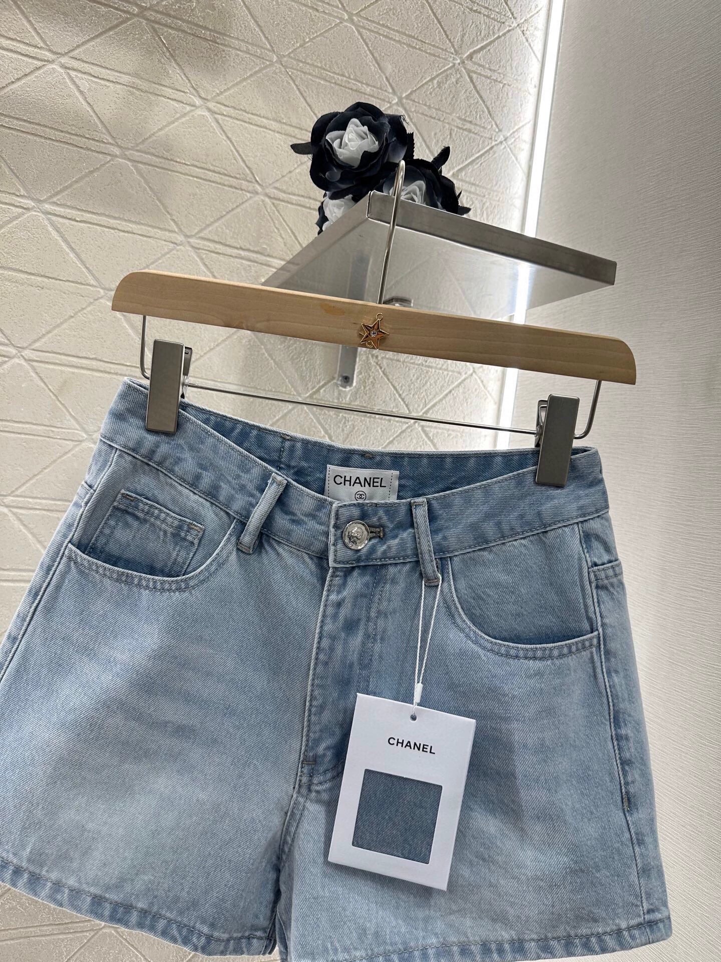 C 25 summer new sequins letters straight jeans