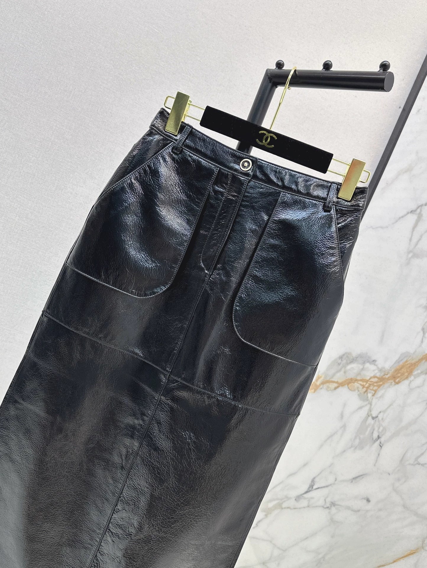 C 25A Premium Handcrafted Collection New Genuine Leather Skirt