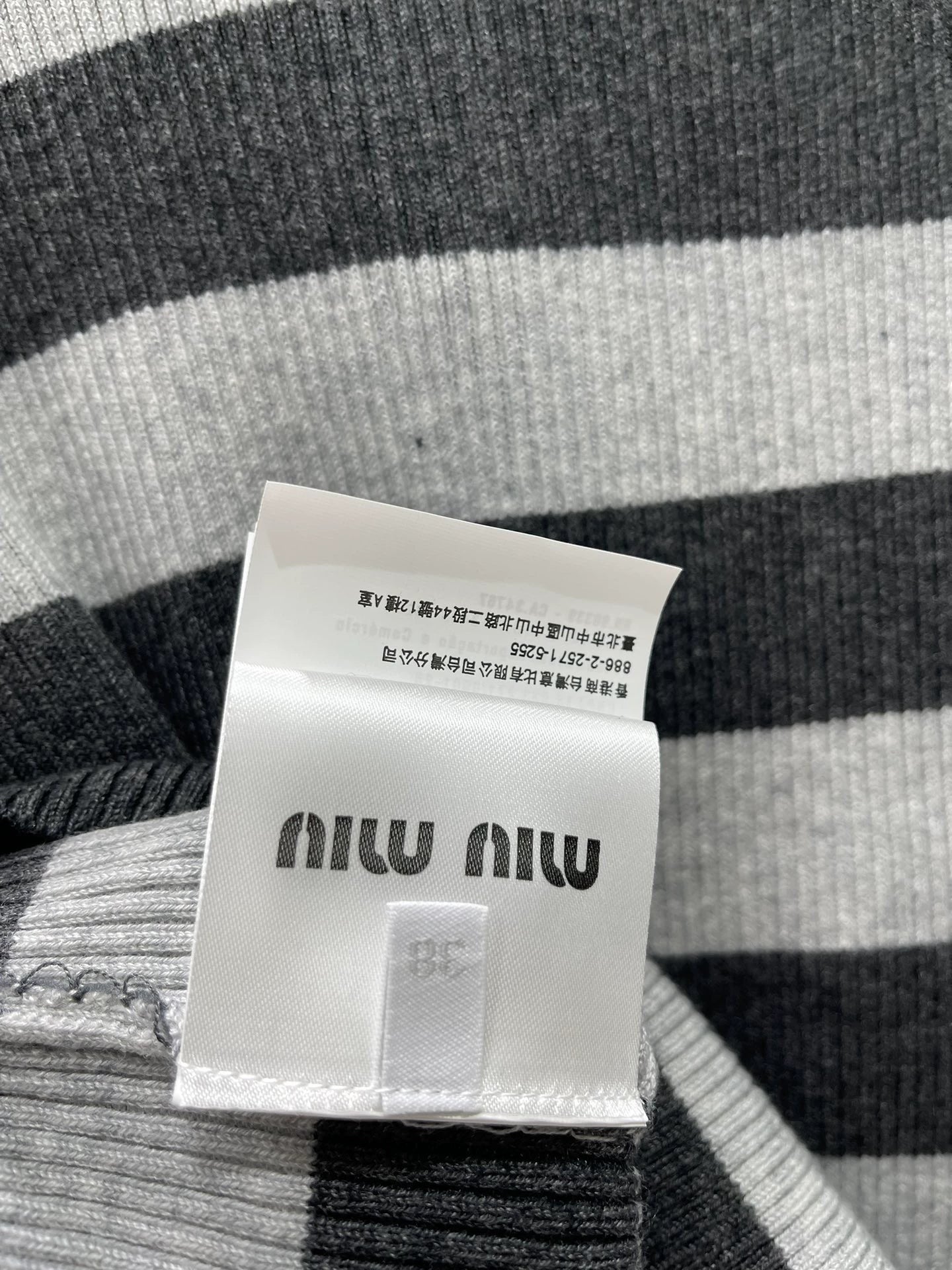 M 25 new logo contrast stripe zipper long sleeve knitted cardigan