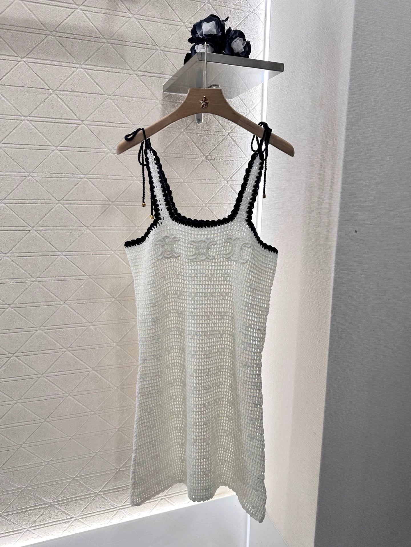 CE 25 Hand-crocheted knitted vest dress