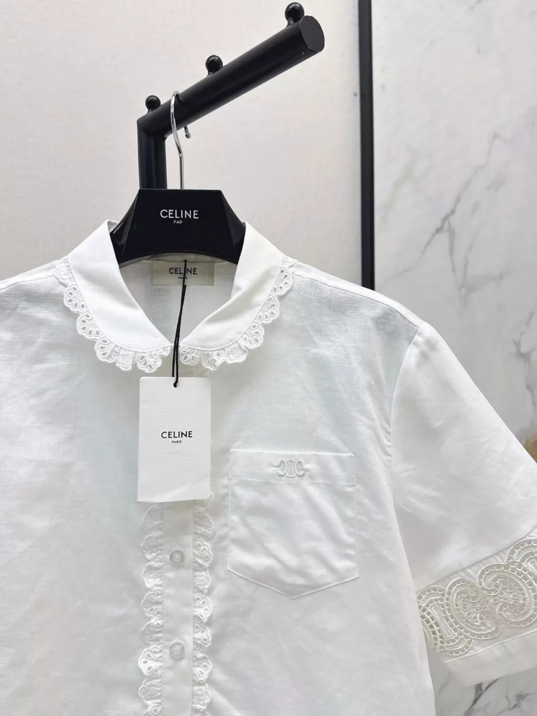 Ce 25 Spring/Summer New Heavy Embroidery Short Shirt