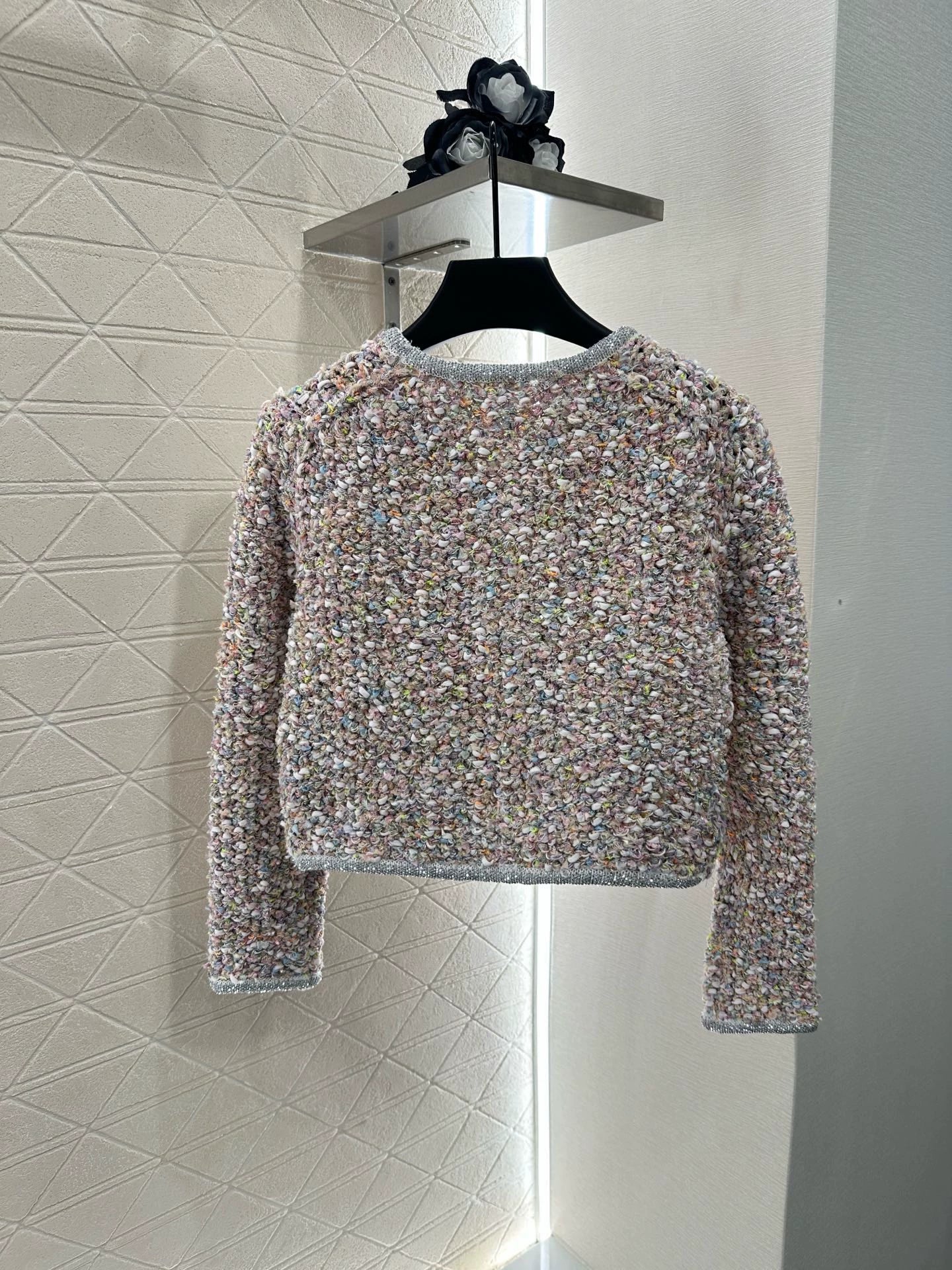 C 25 Knitted tweed cardigan and skirt set