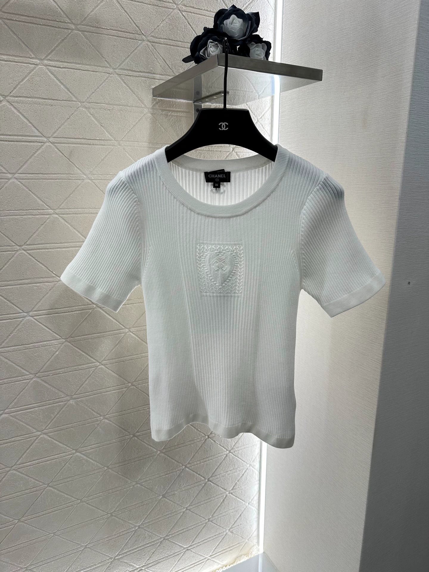 C 25 Heart knitted short sleeves