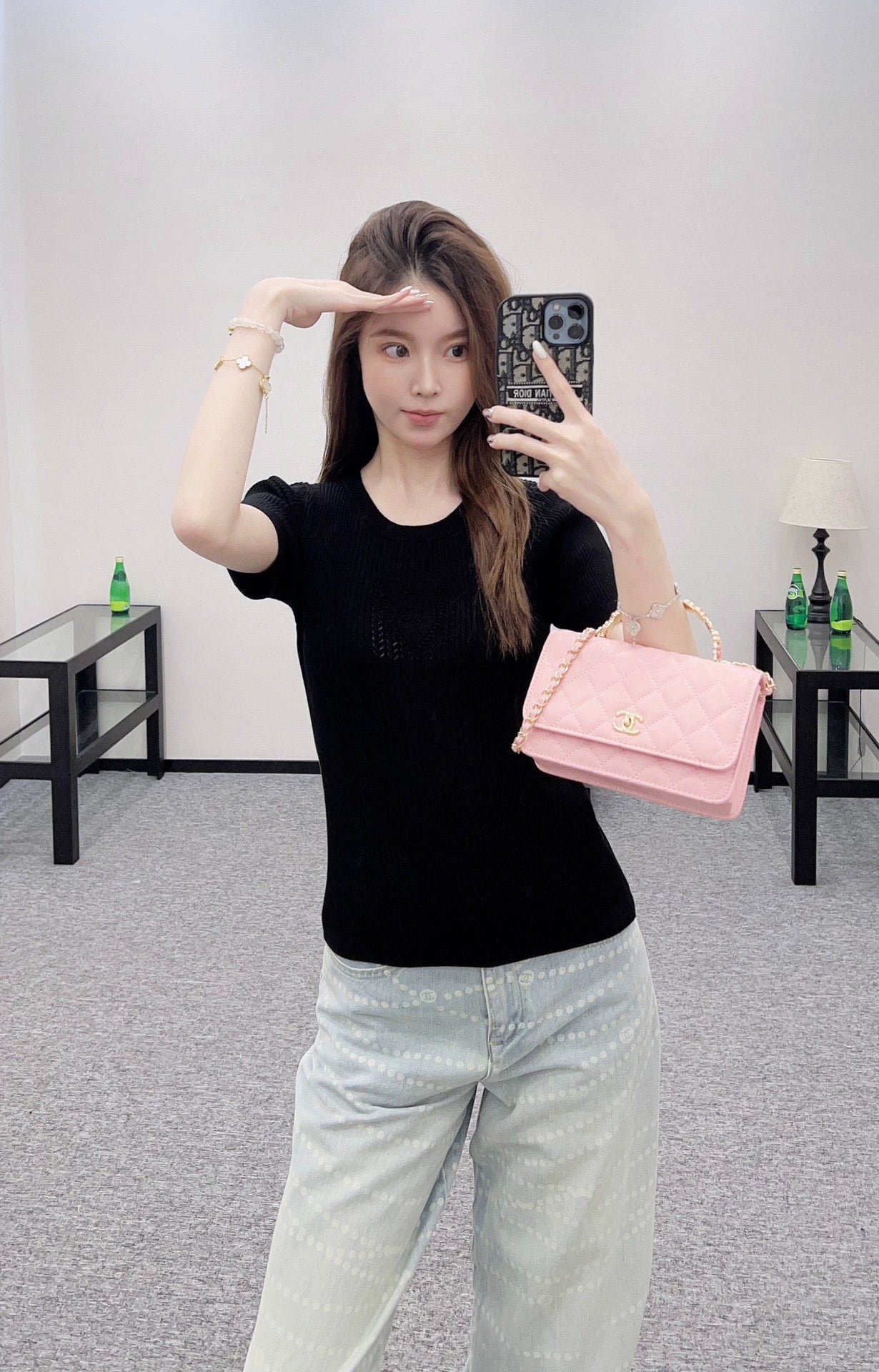 C 25 Heart knitted short sleeves