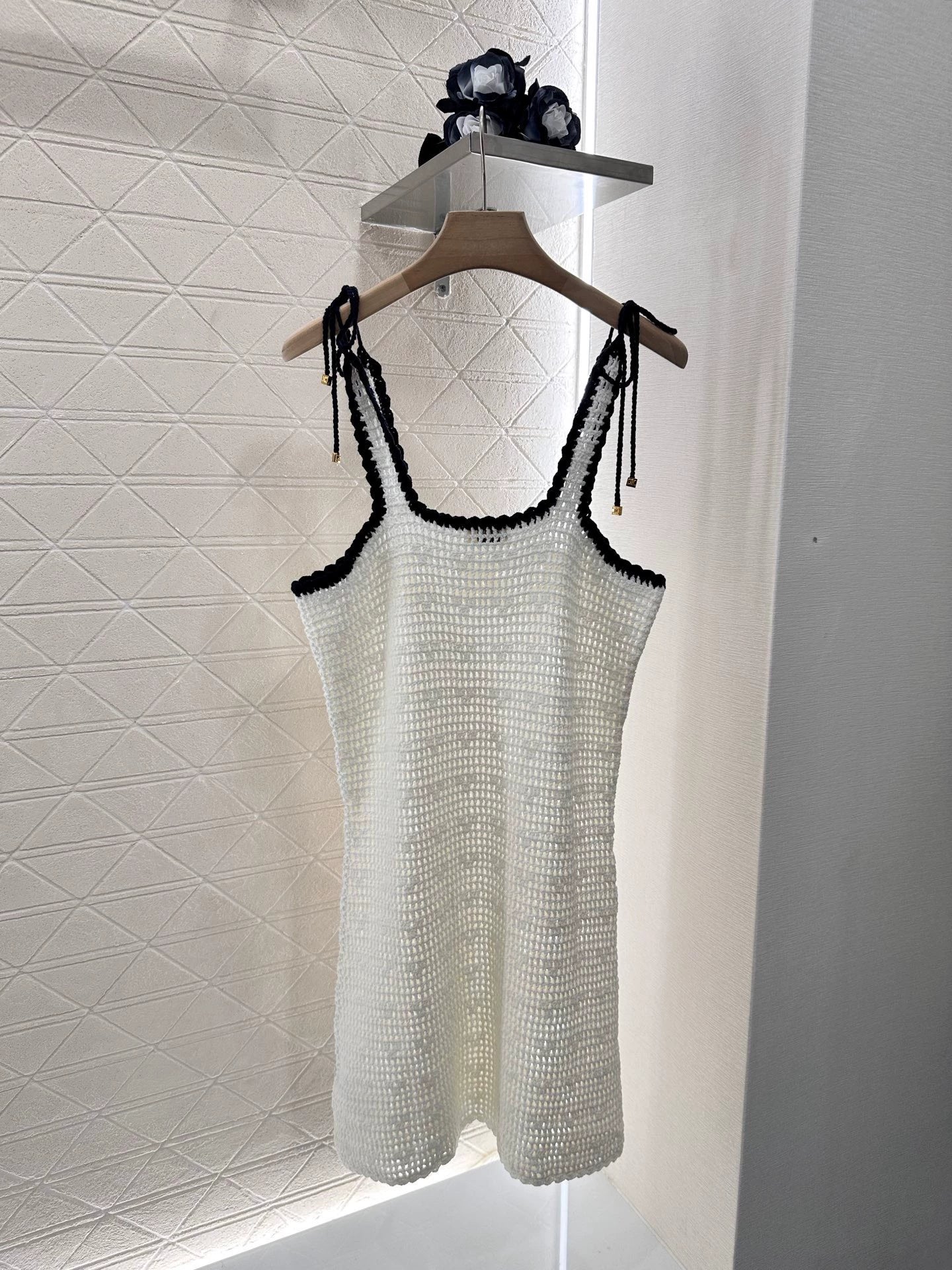 CE 25 Hand-crocheted knitted vest dress